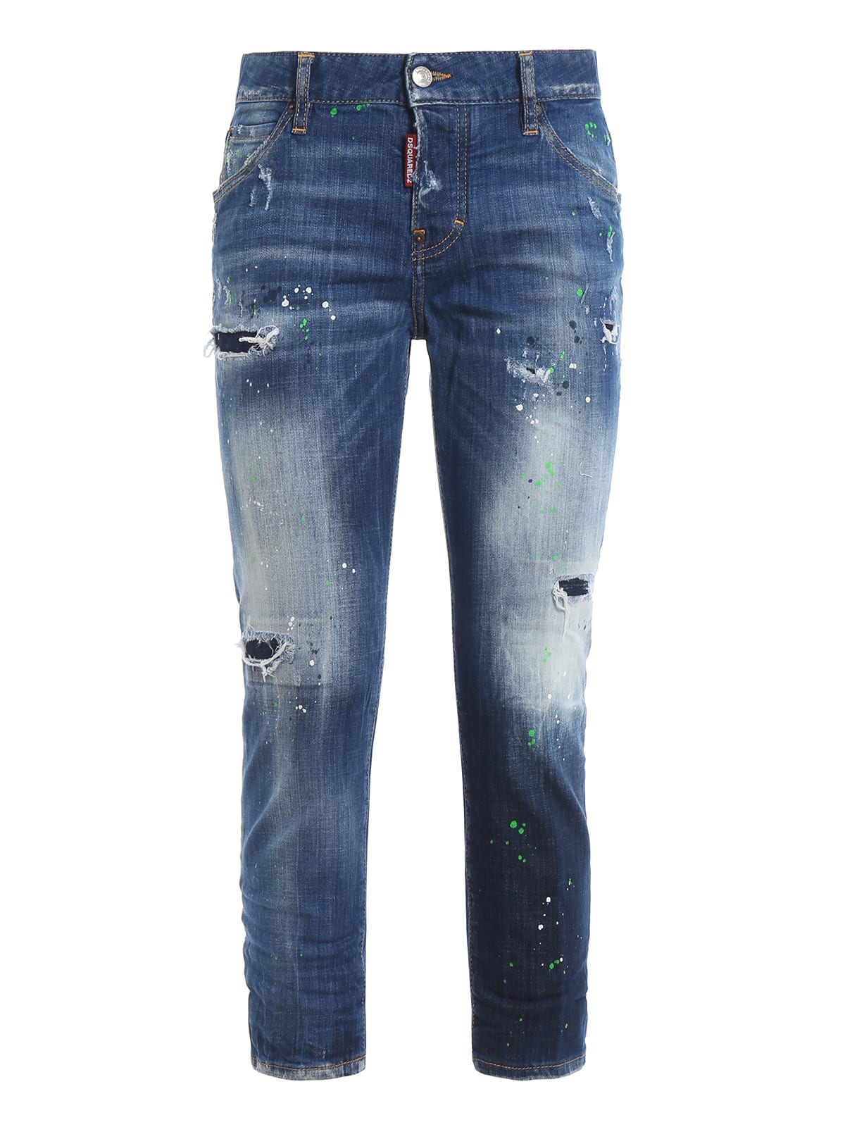 Dsquared2 Dsquared2 Cool Girl Paint Spotted Denim Jeans - Denim ...
