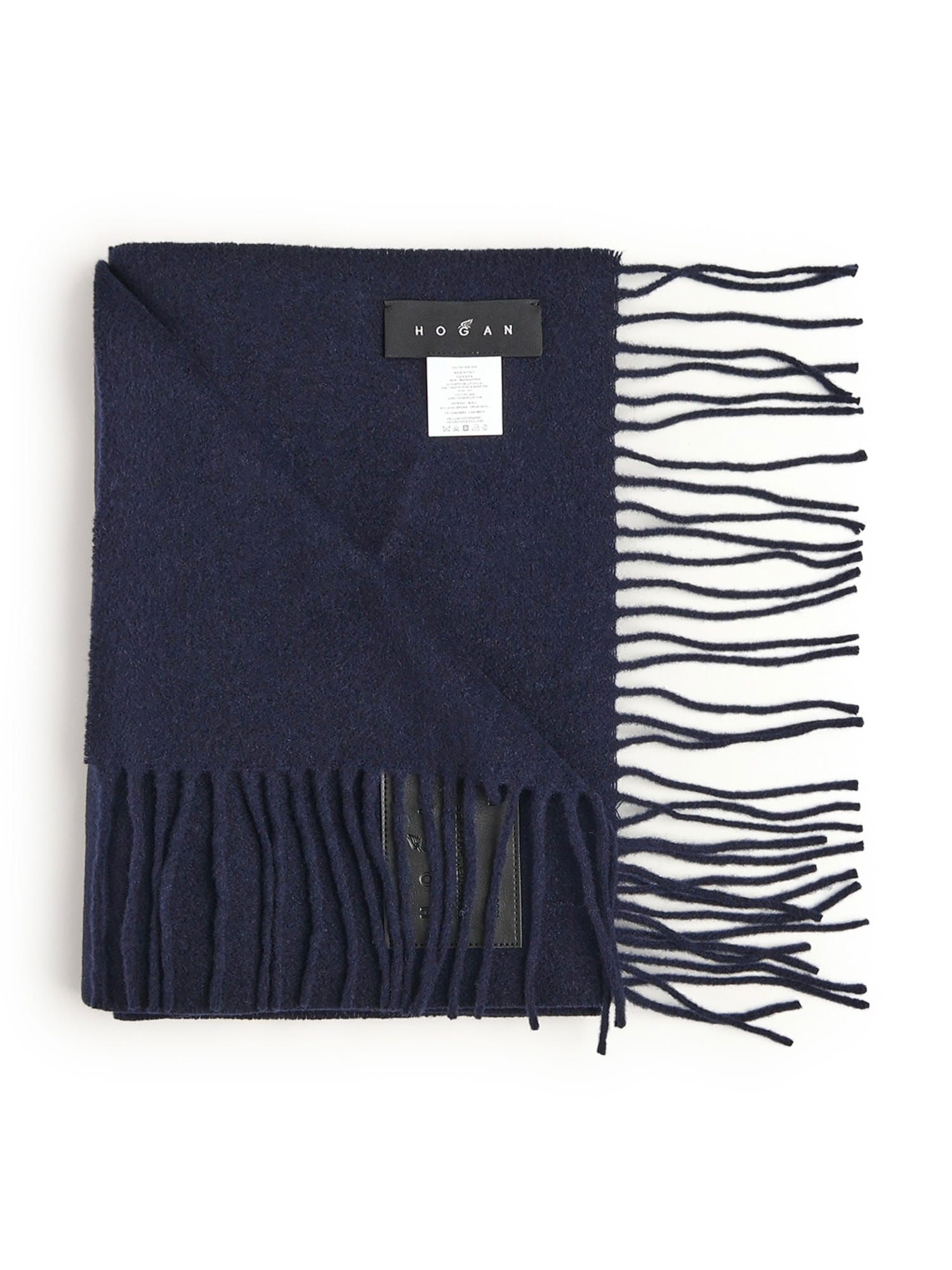 Hogan Cashmere Blend Scarf In Blue