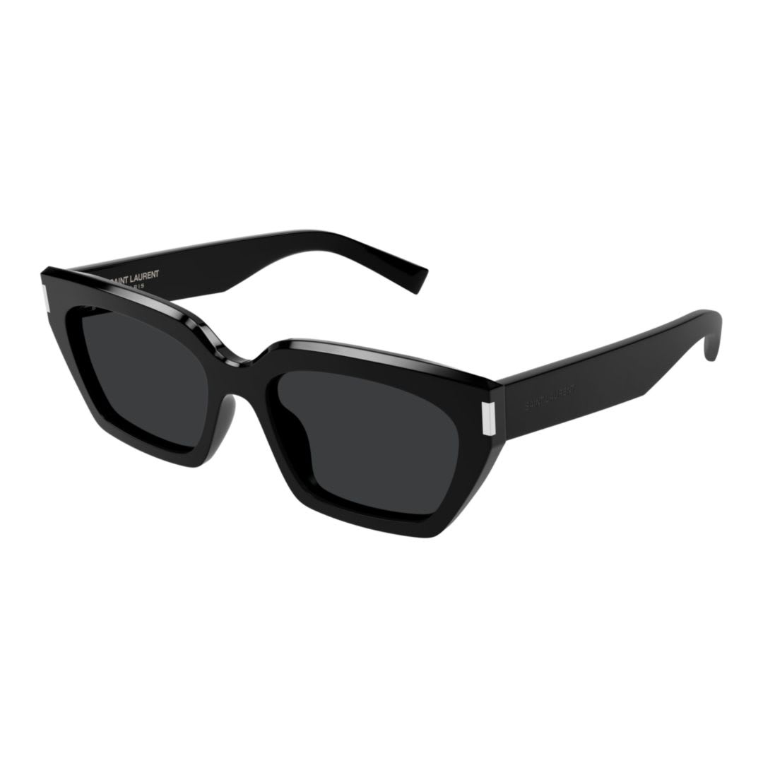 Saint Laurent Sl 826 Page Linea Corner Angle 001 Black Sunglasses In Black