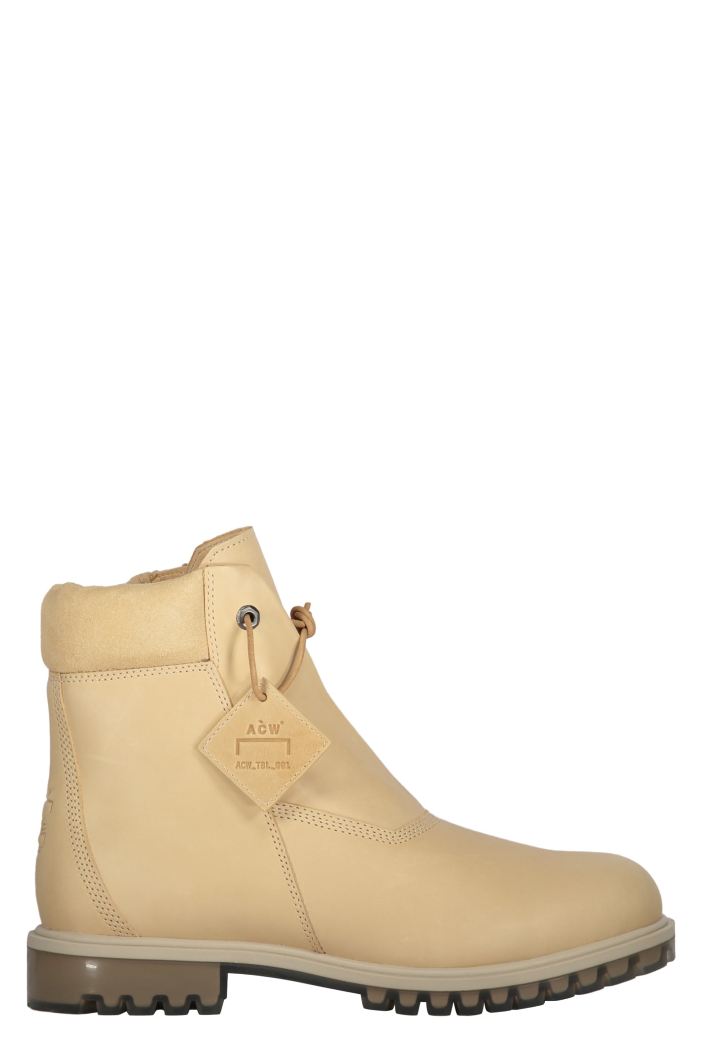 Shop A-cold-wall* Leather Boots In Sand