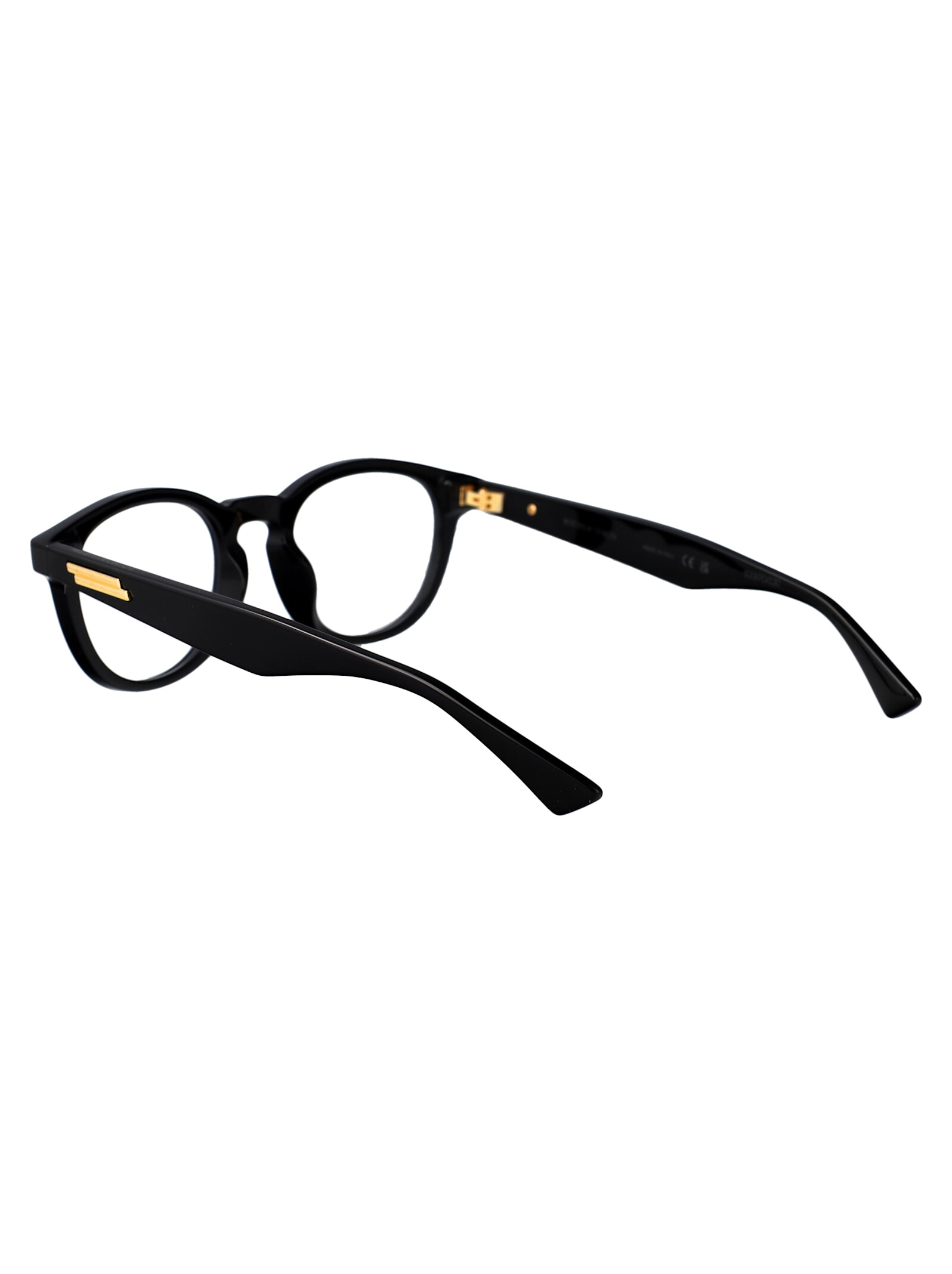Bottega Veneta Bv1339ok Glasses In Black-black-transparent