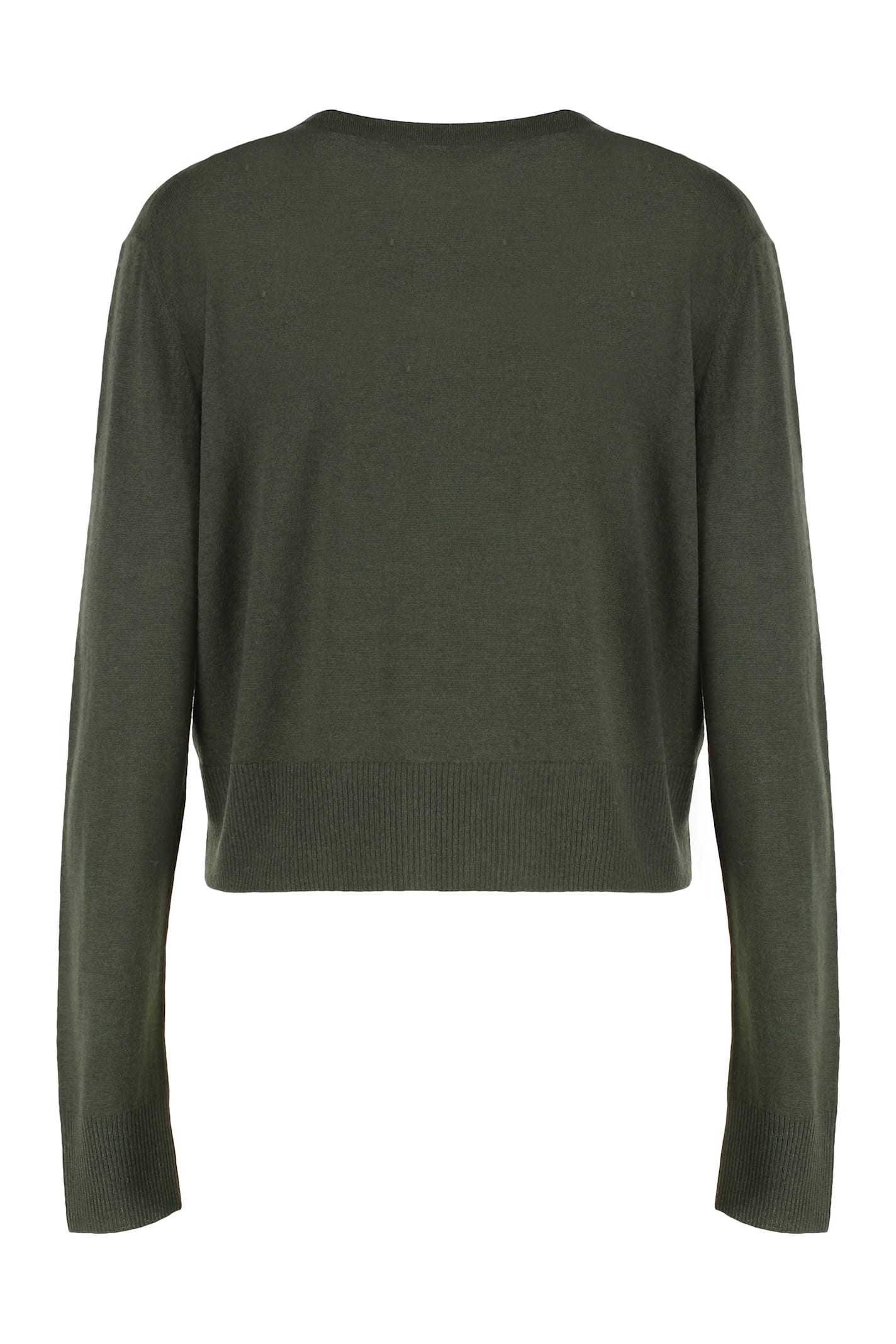 Vince Cardigan In Mixed Wool Argyle In Green
