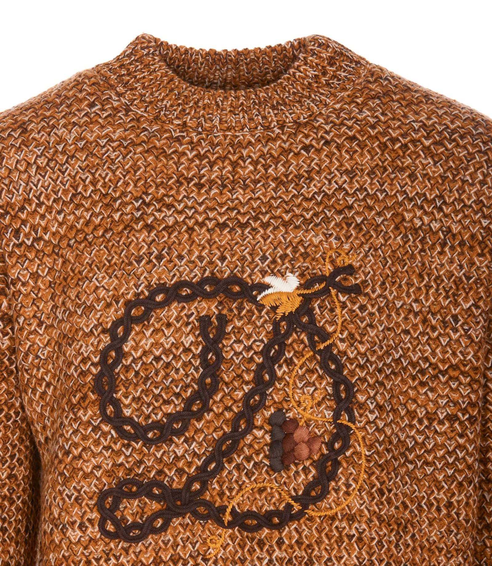 Shop Drôle De Monsieur D Tresse Sweater In Brown