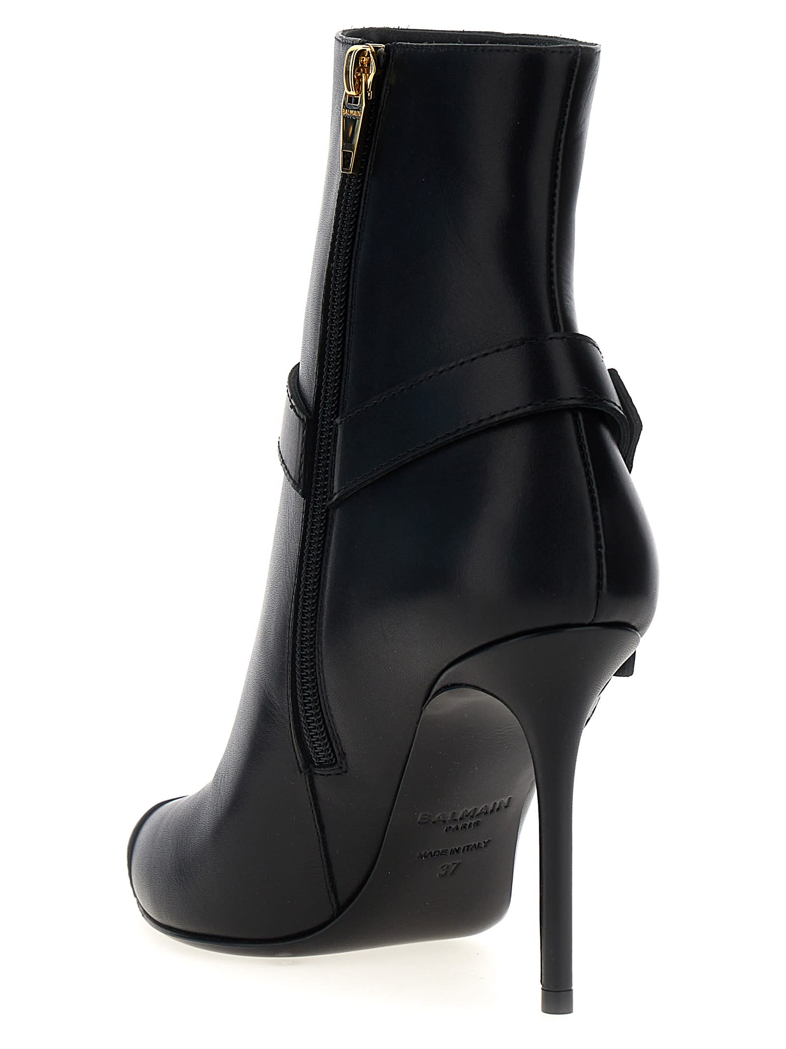 Shop Balmain Eva Ankle Boots In Black