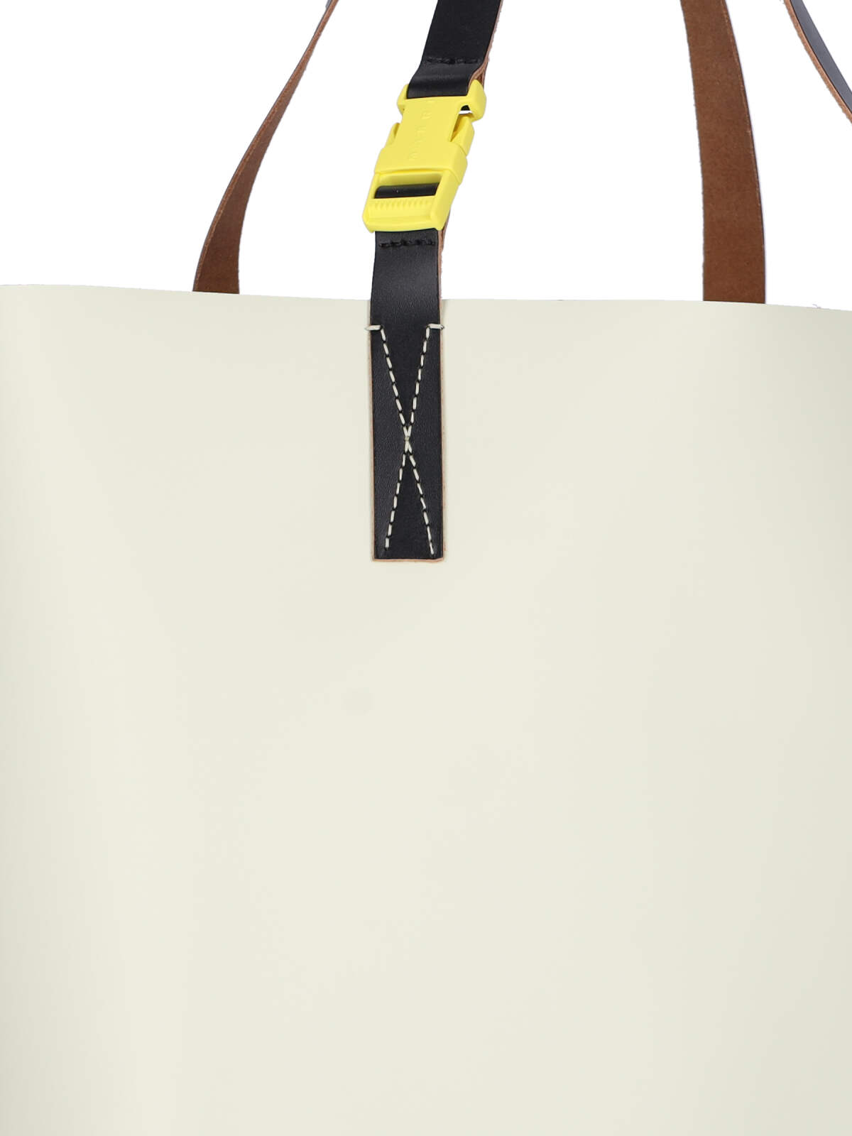 Shop Marni Tribeca Tote Bag In Neutrals/black