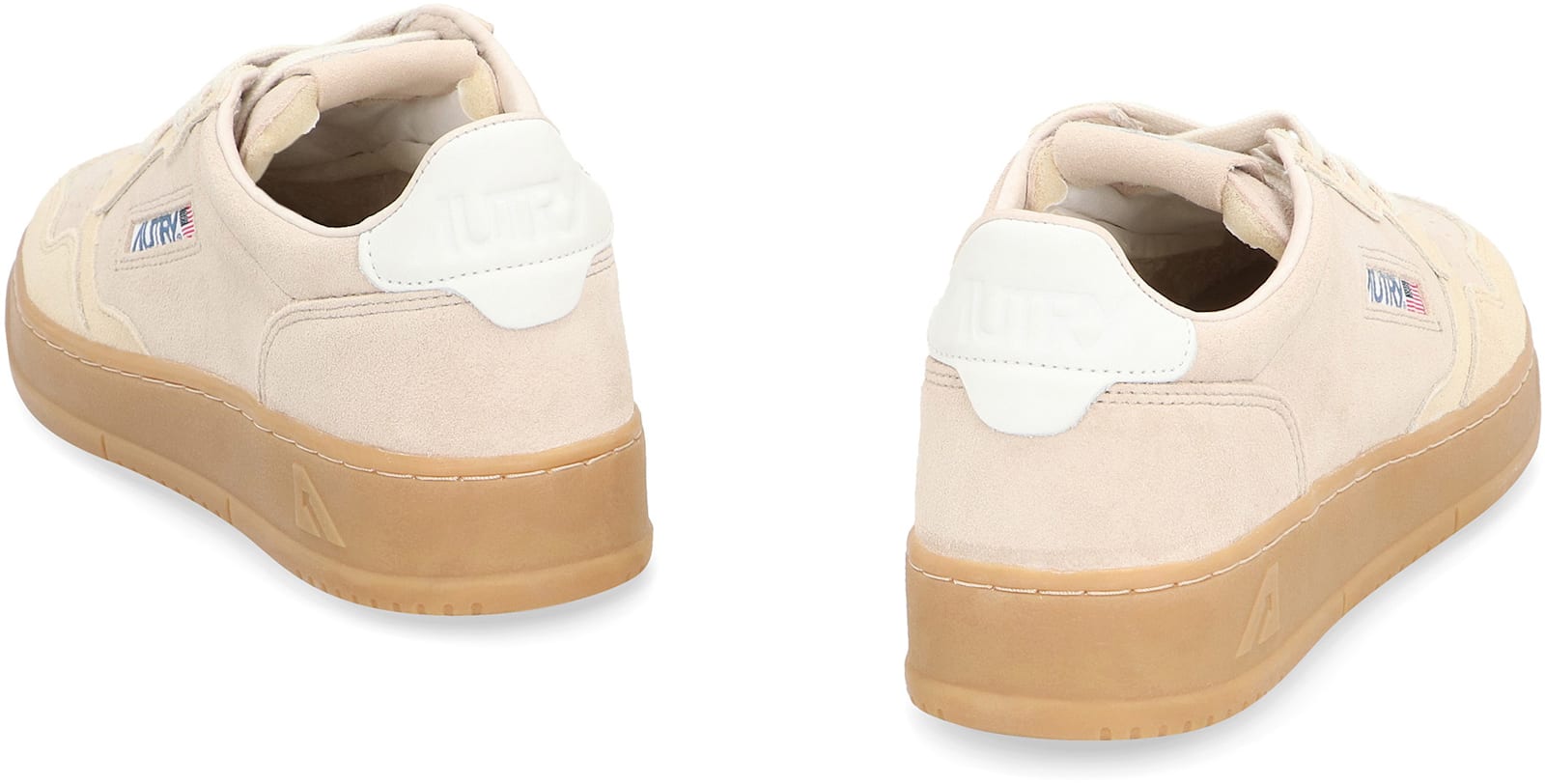 Shop Autry Medalist Suede Sneakers In Beige