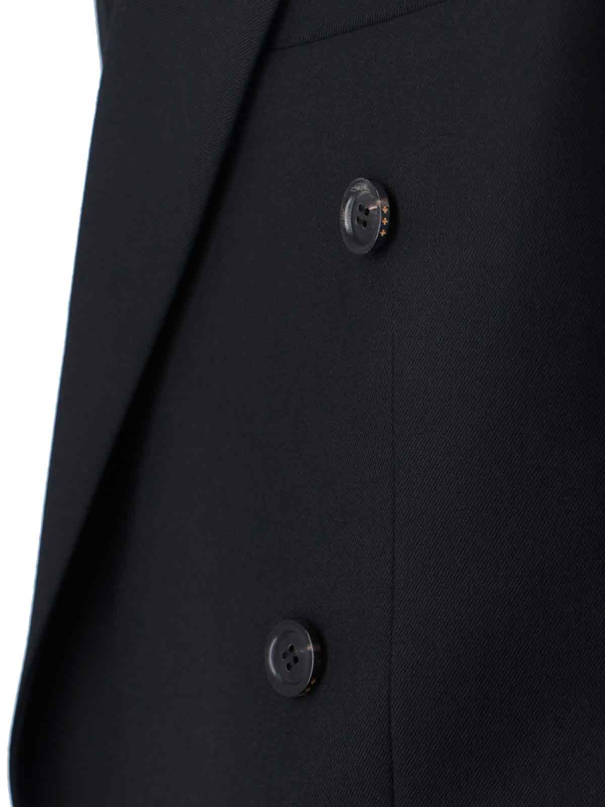Tonywack Double-breasted Blazer Featuring Notched Lapels In Blue