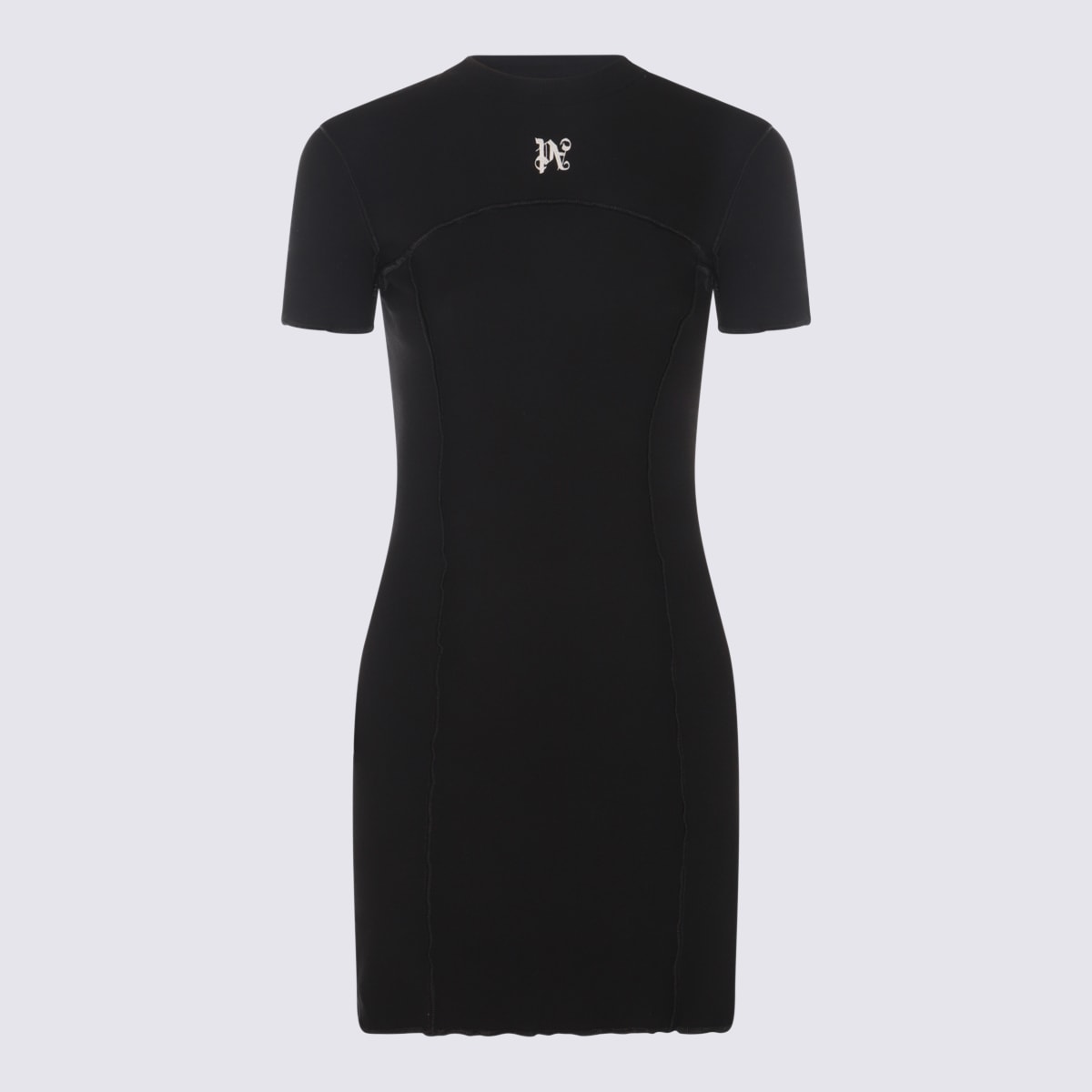 Shop Palm Angels Black Cotton Dress