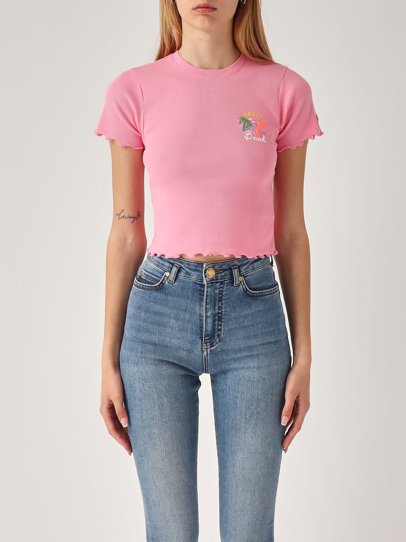 Shop Mc2 Saint Barth Serena T-shirt In Rosa