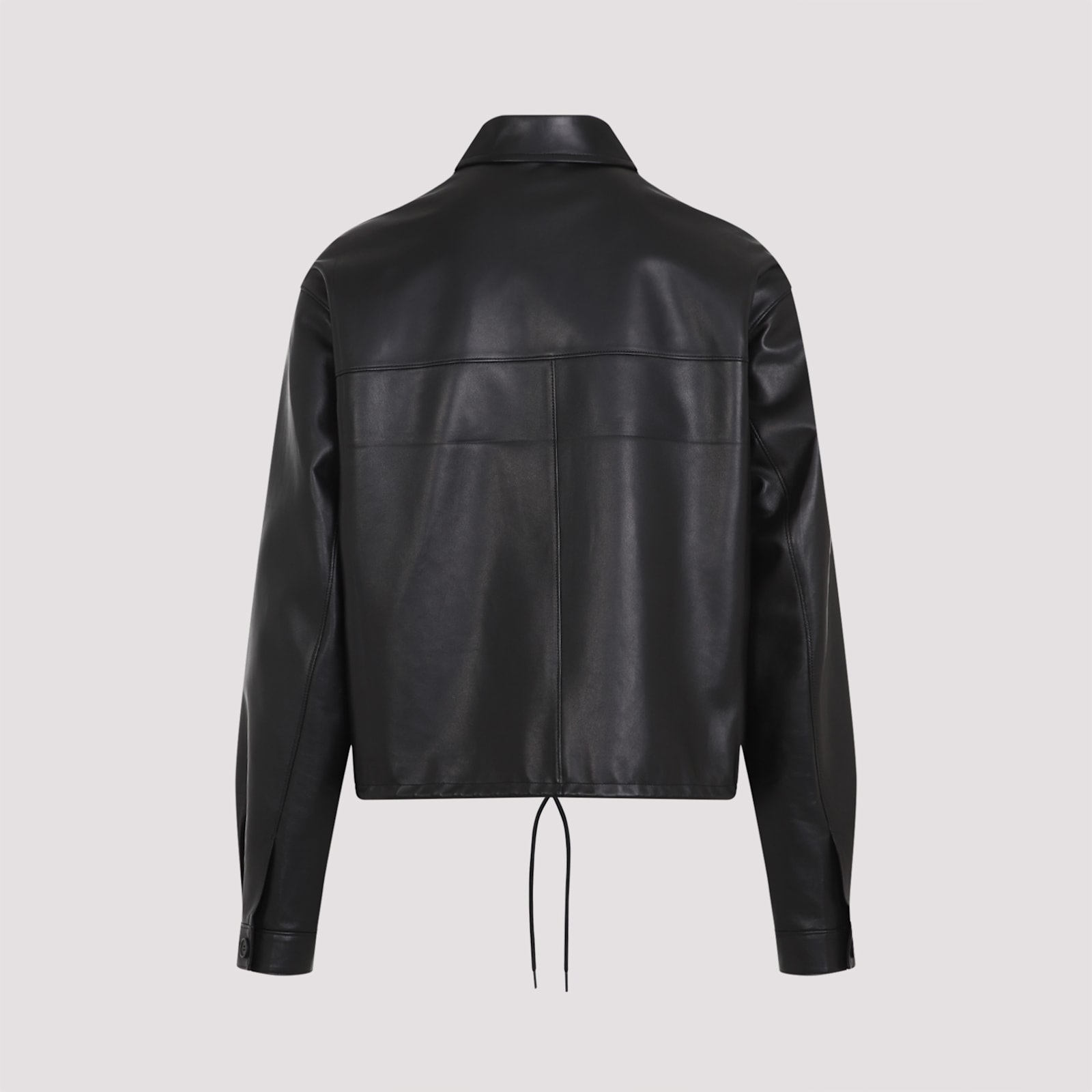 Prada Lamb Leather Jacket In Nero | ModeSens