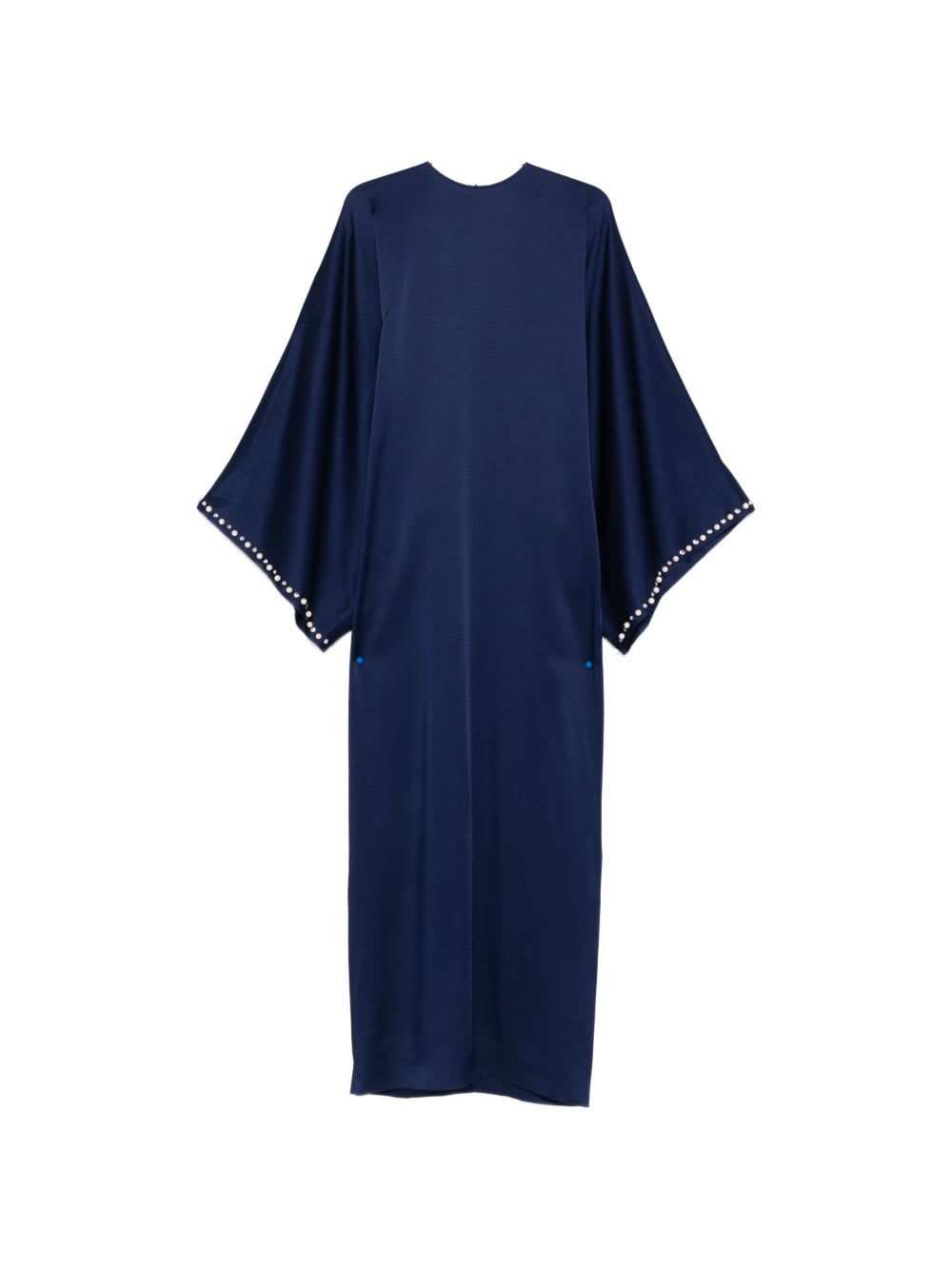 Stella Mccartney Pearl Maxi Dress In Blue