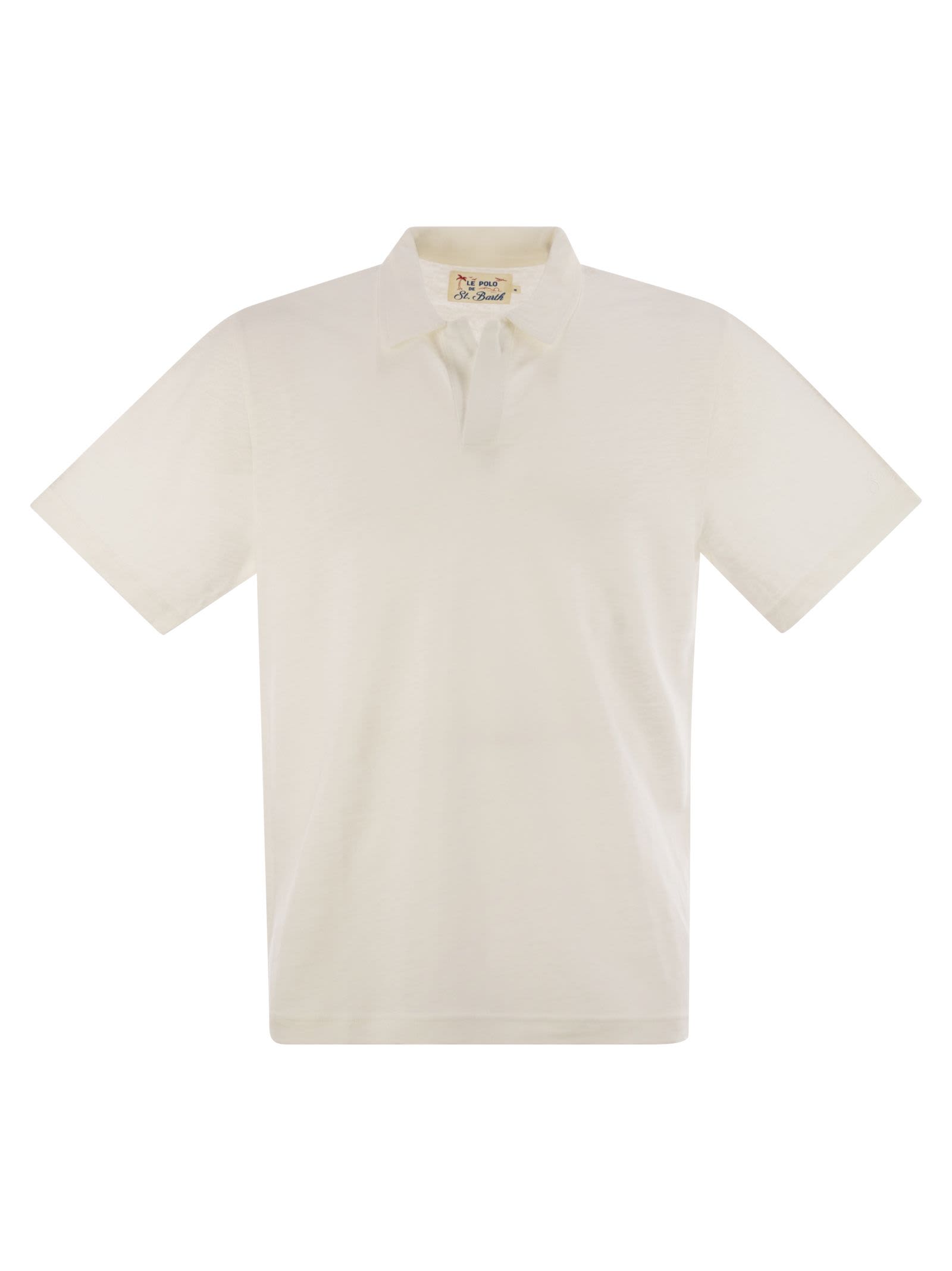 Mc2 Saint Barth Fraser Linen Polo Shirt