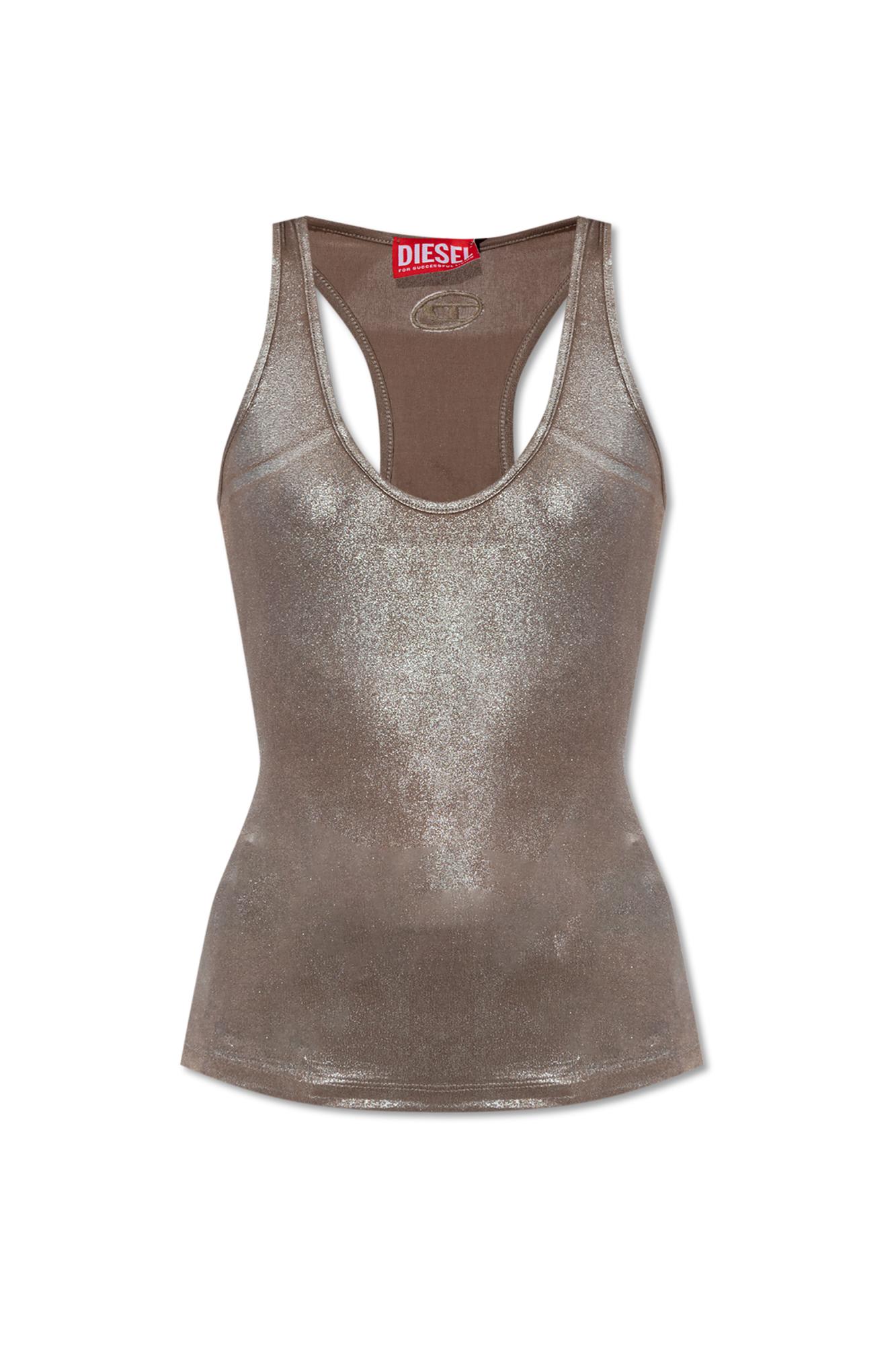 Diesel Top  Woman Color Gold In Golden