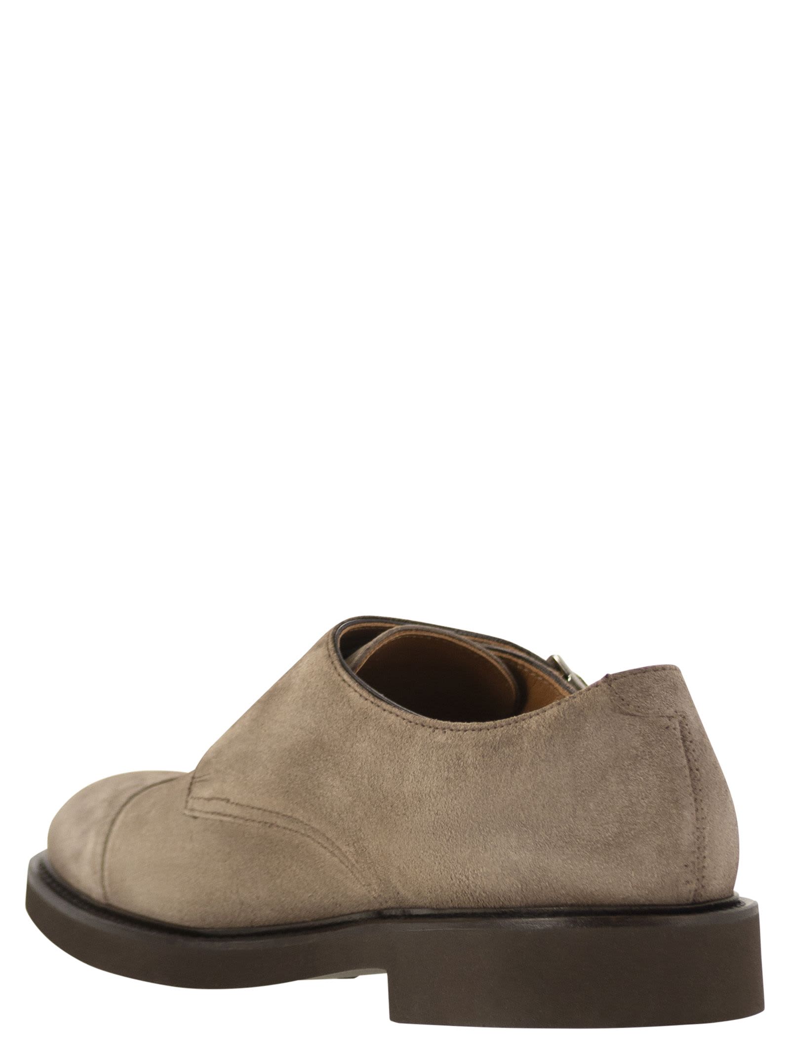 Doucal's Men's Double Suede Buckle Loafer In Beige