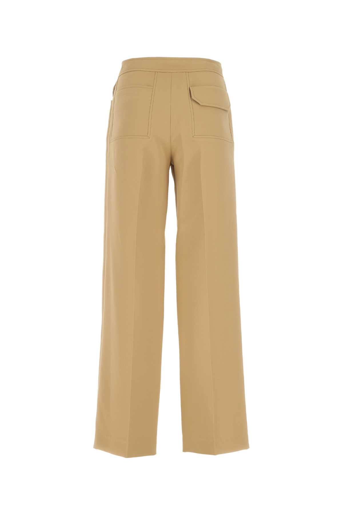 Low Classic Camel Polyester Wide-leg Pant In 0269