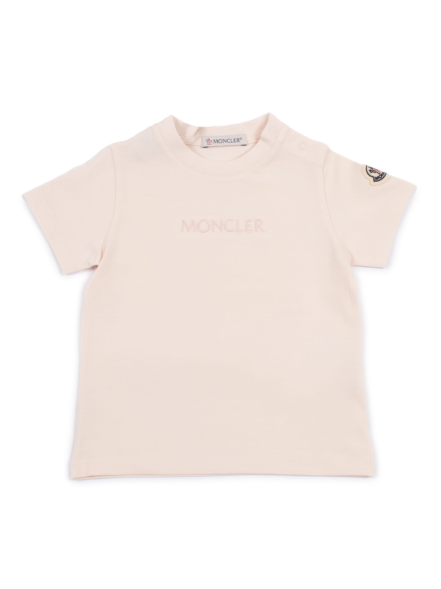 Moncler Babies' Ss T-shirt In Pink