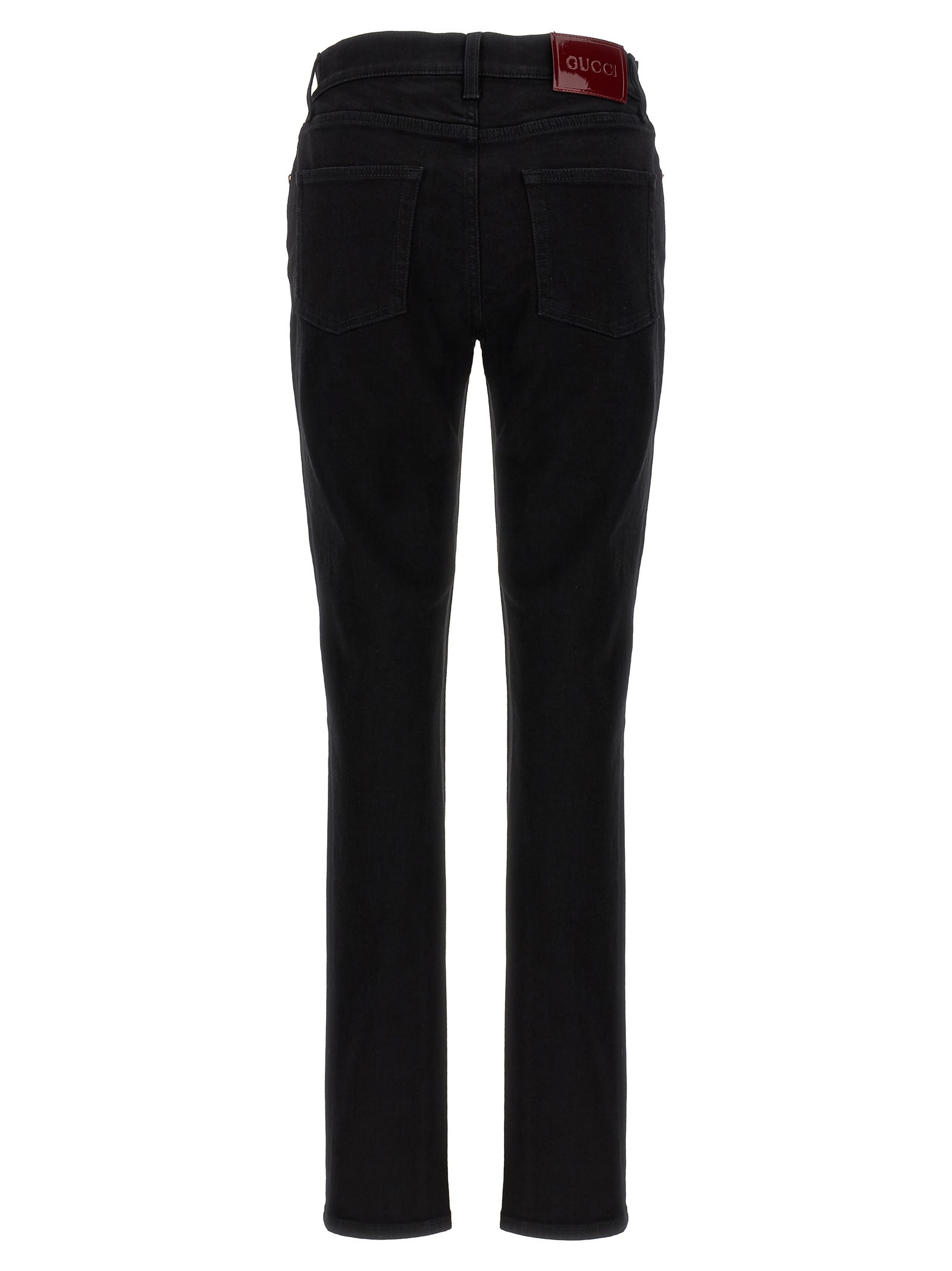 Shop Gucci Skinny Jeans In Black