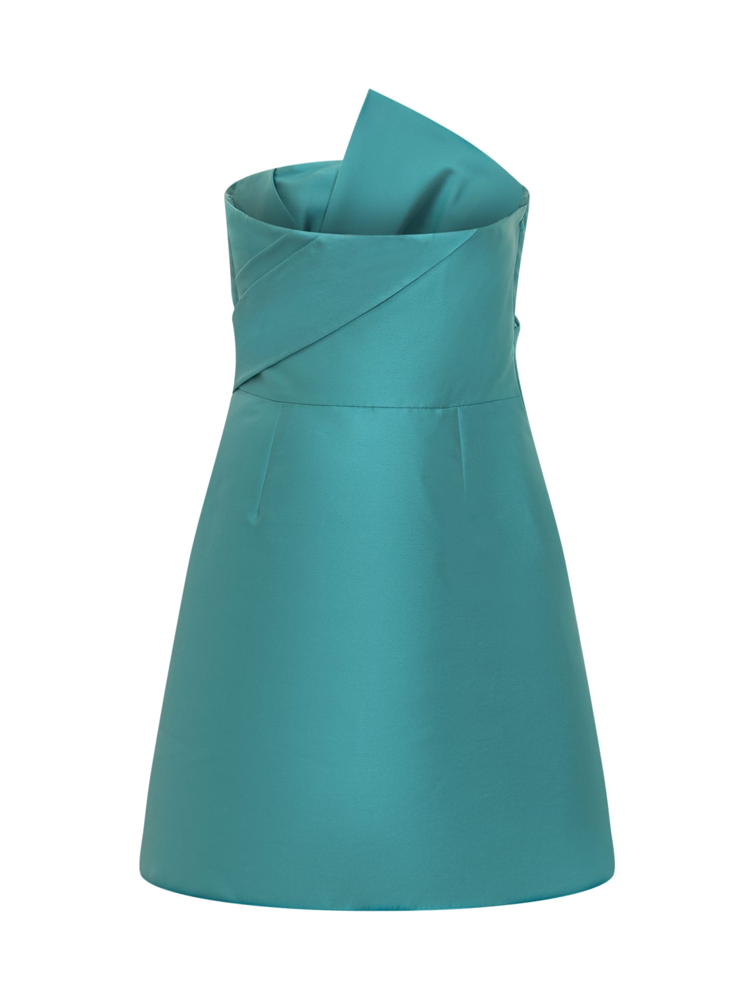 Shop Alberta Ferretti Mikado Dress In Blu