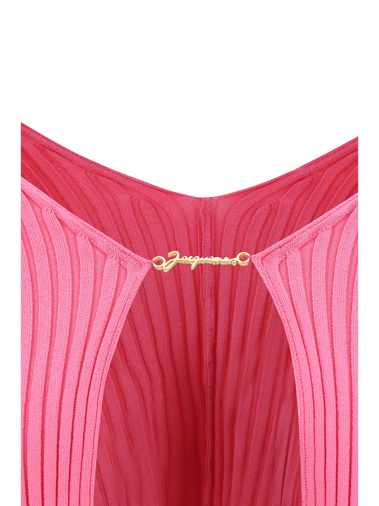 Shop Jacquemus La Maille Pralu Cardigan In Neon Pink