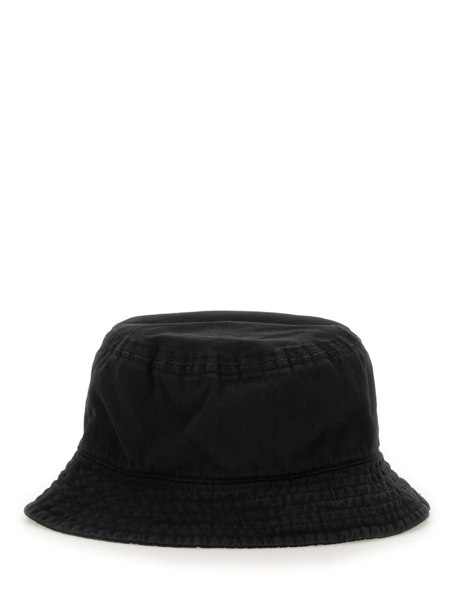 Vivienne Westwood Logo Cotton Bucket Hat In Black