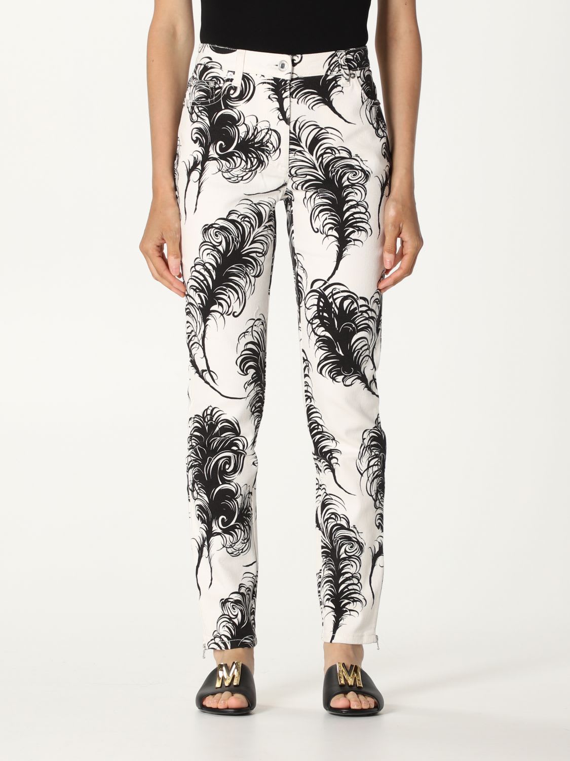 Moschino Couture Pants Moschino Couture Pants With Feather Print