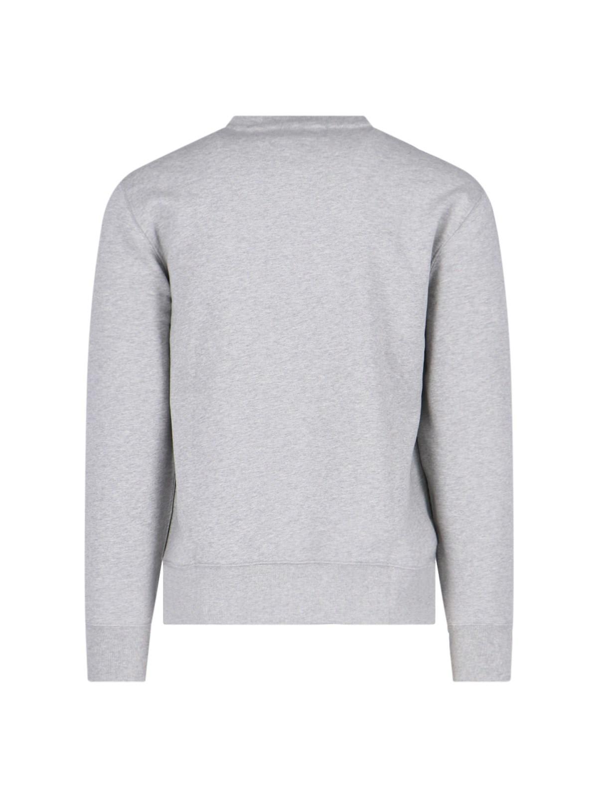 Shop Ralph Lauren Polo Bear Crew Neck Sweatshirt In Grey