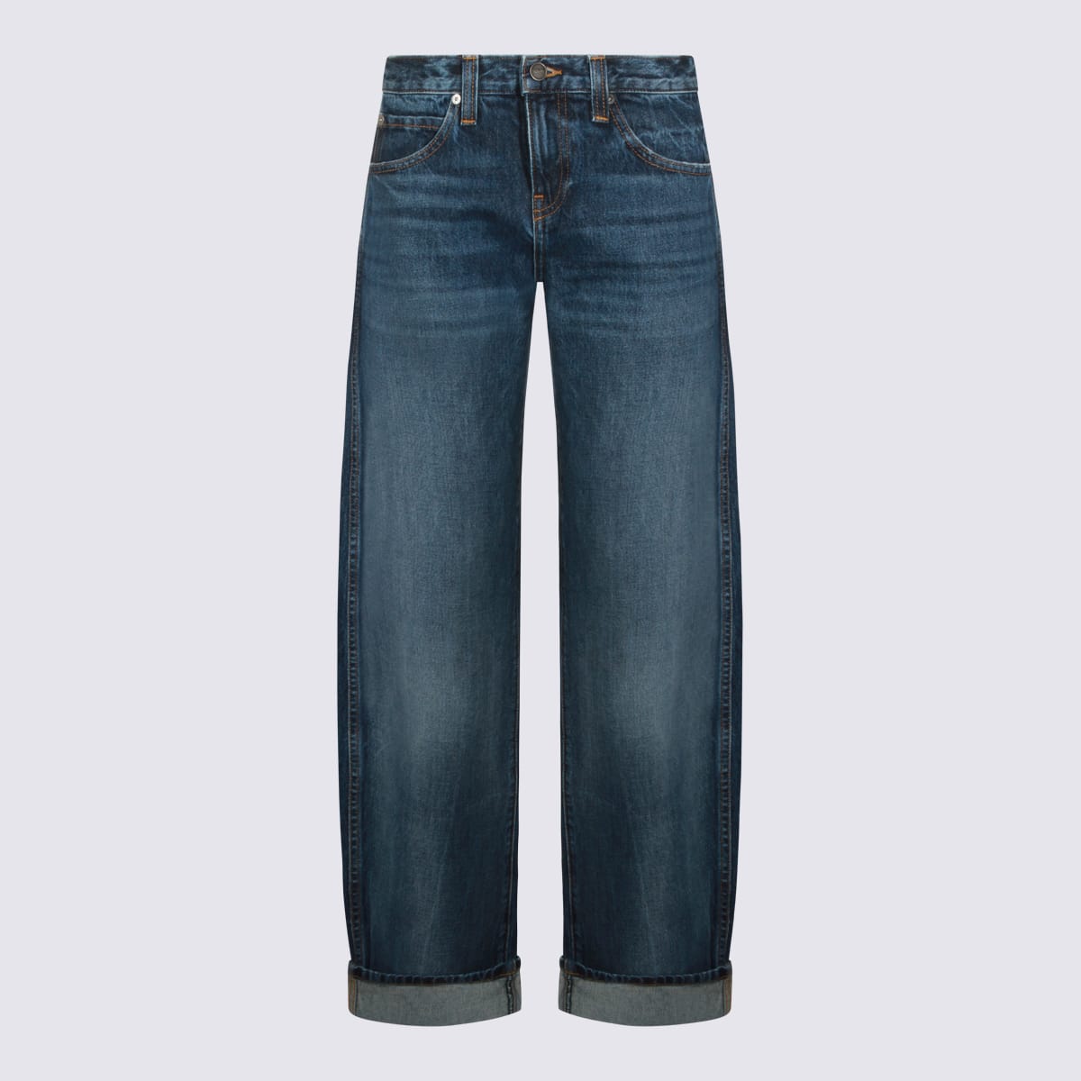 Khaite Blue Cotton Jeans