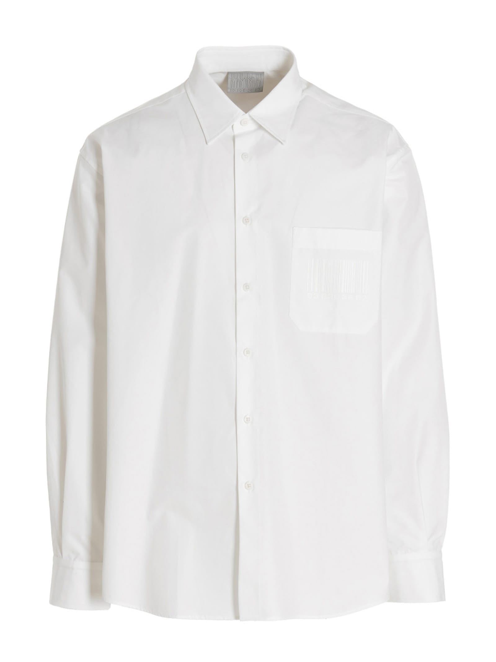 Shop Vtmnts Barcode Shirt In White