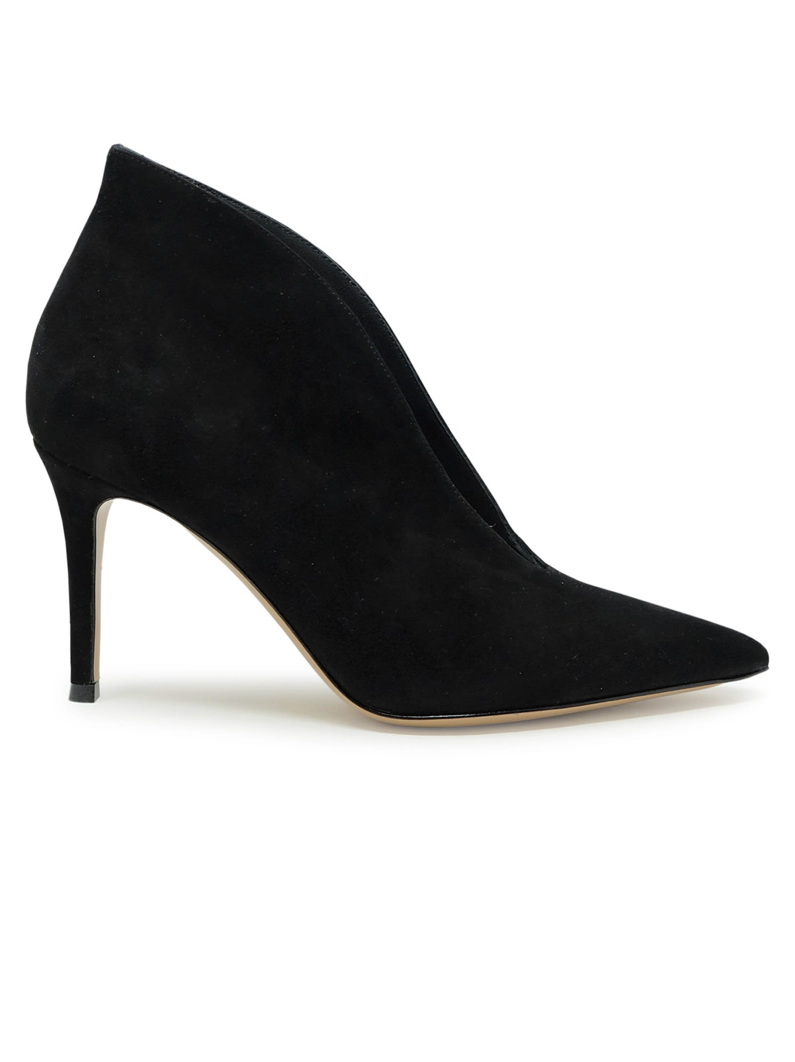 Shop Gianvito Rossi Black Suede Ankle Boots