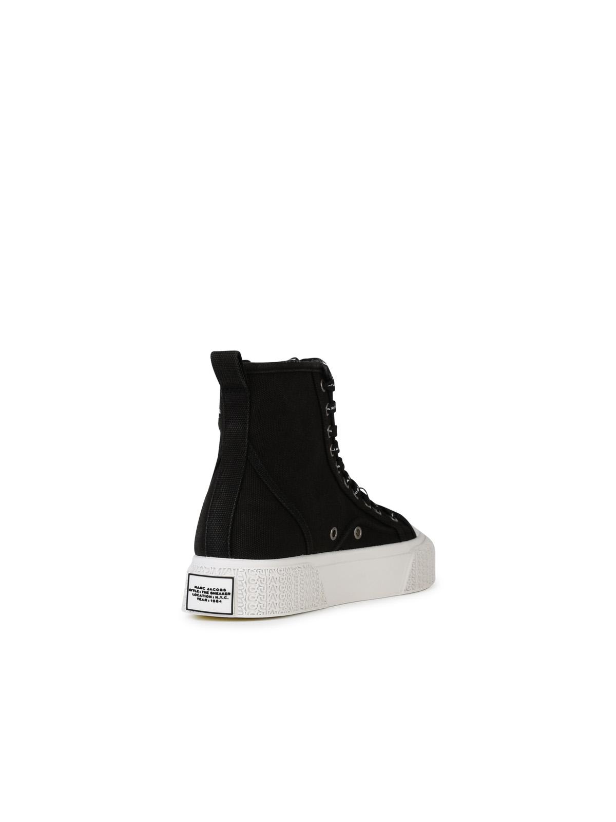 Shop Marc Jacobs The High Top Black Tela Sneakers
