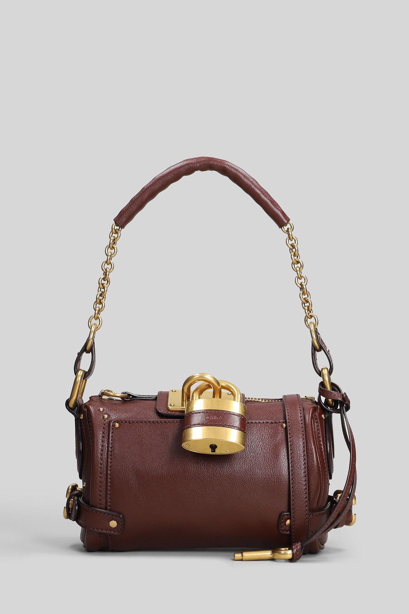 Chloé Crafty Brown Small Paddington Chain Bag In Brown