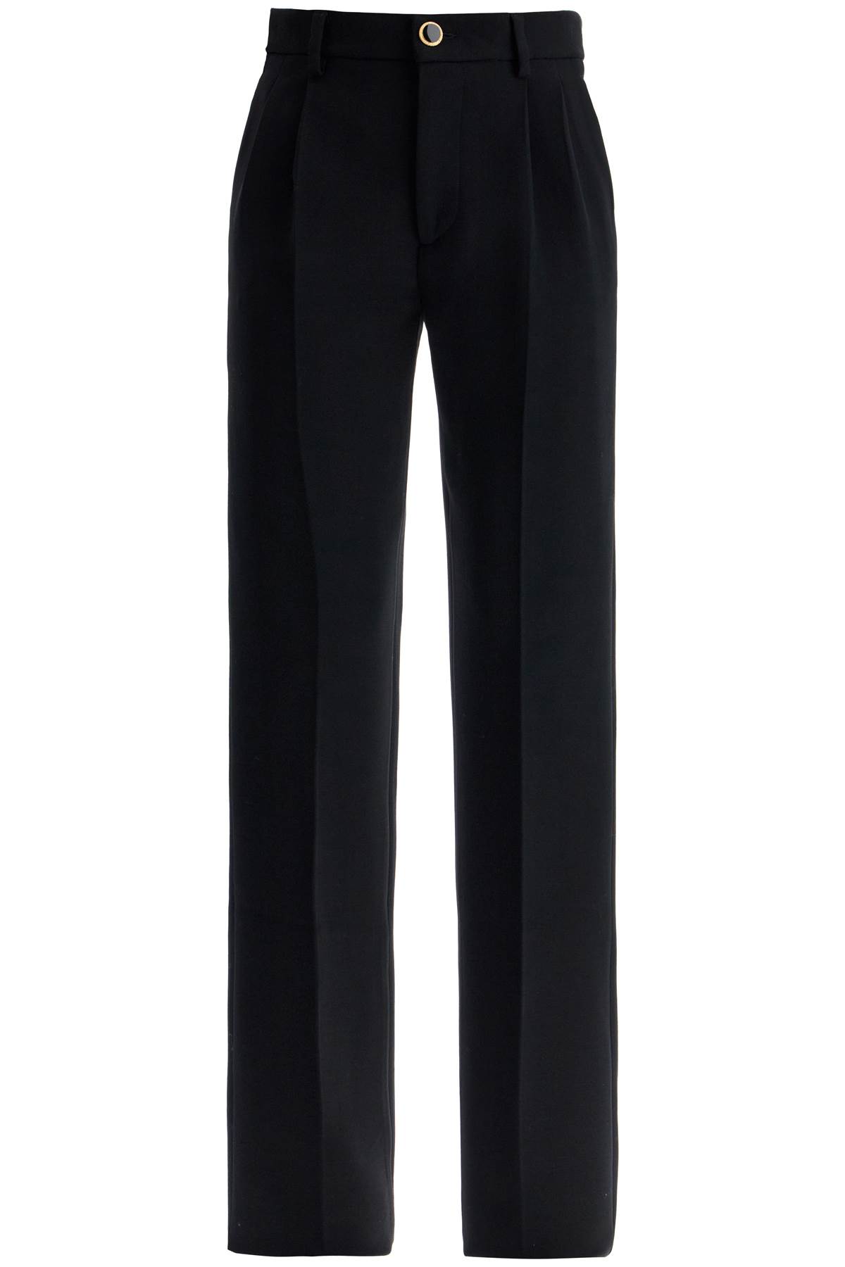 Shop Alessandra Rich Woolen Cigarette Pants For Women In Black (black)