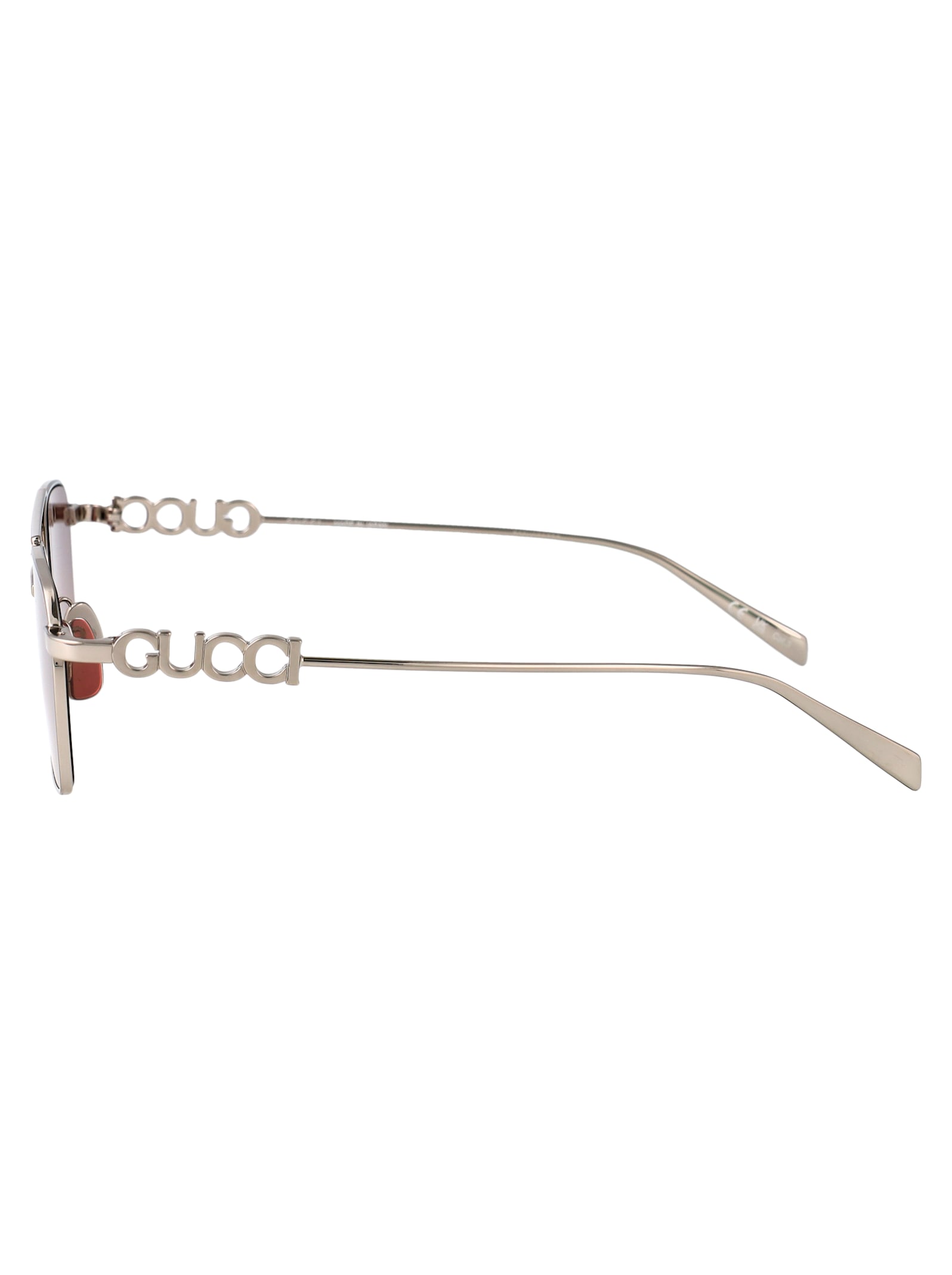 Gucci Gg1804s Linea Name Of Brand 004 Silver Red Sunglasses In Multi