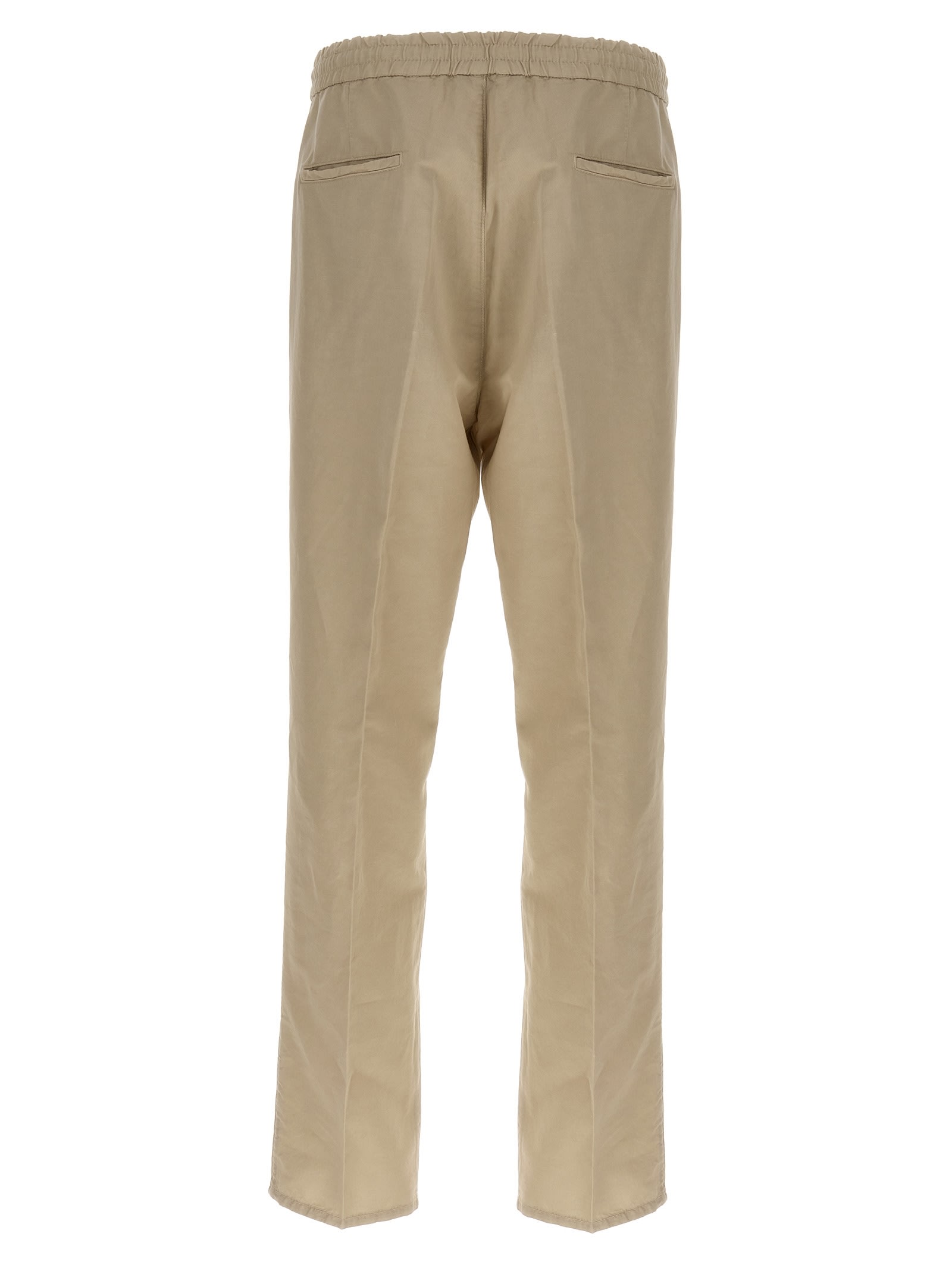 Shop Brunello Cucinelli Linen Blend Trousers