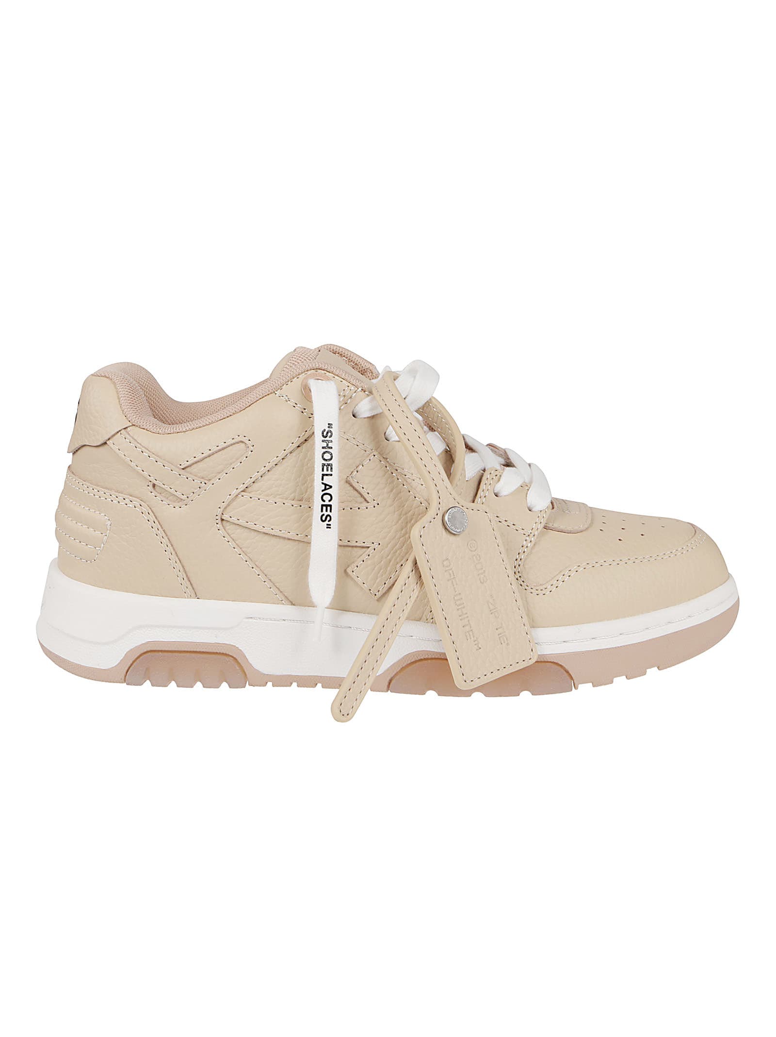 Off-White | Women 30mm Out of Office Leather Sneakers White/Pink 40