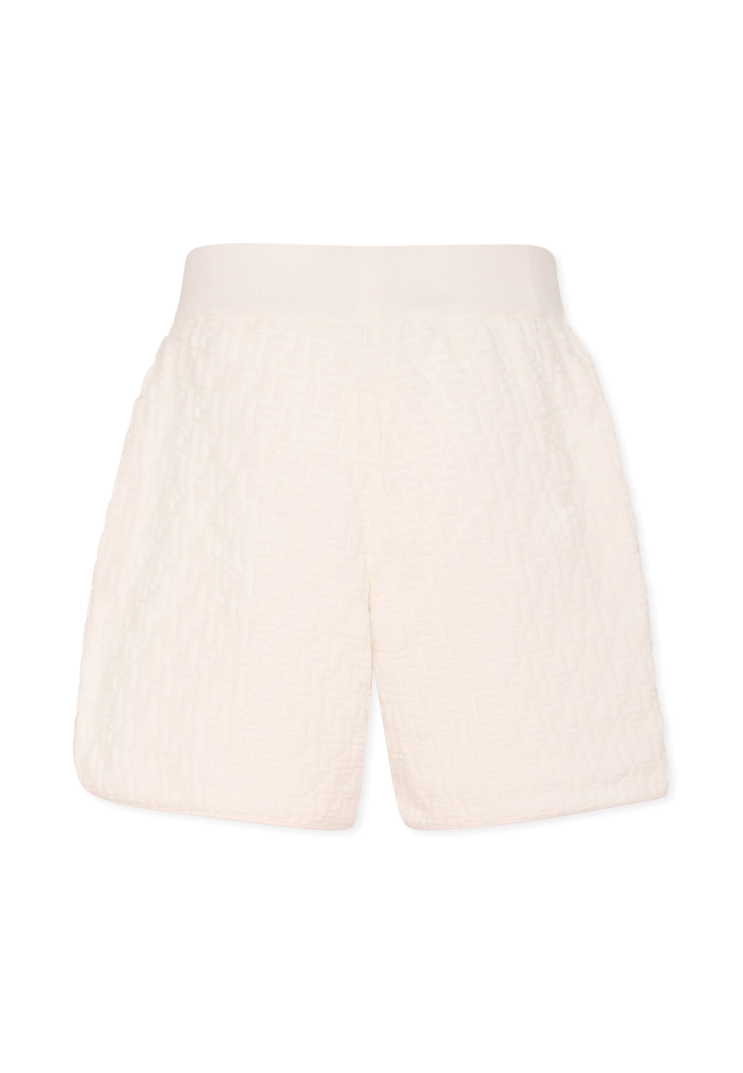 Fendi White Shorts For Boy With Ff In White