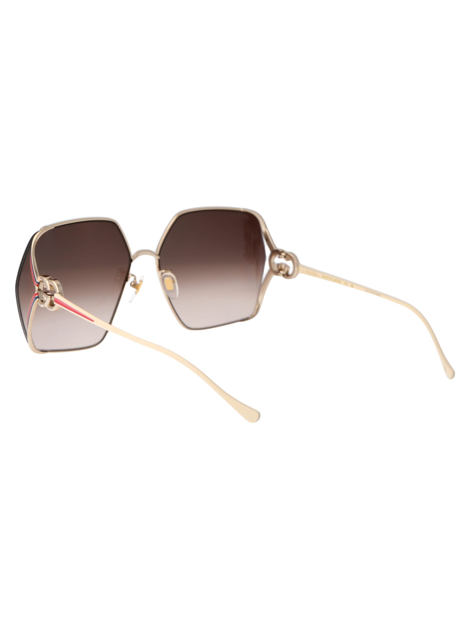 Shop Gucci Gg1322sa Sunglasses In 002 Gold Ivory Brown