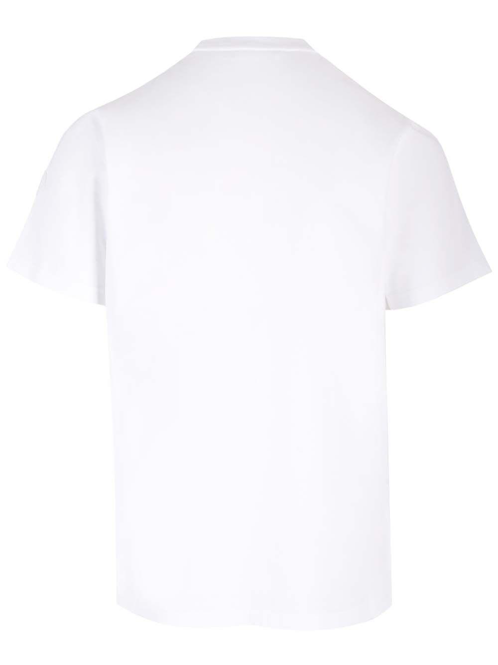 Shop Moncler Logoed T-shirt In White