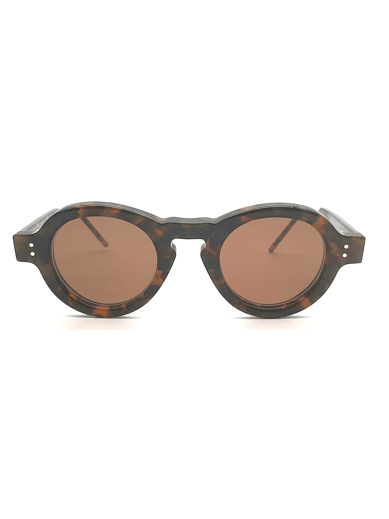 Shop Thom Browne Ues922a/g0002 Sunglasses In Dark Brown