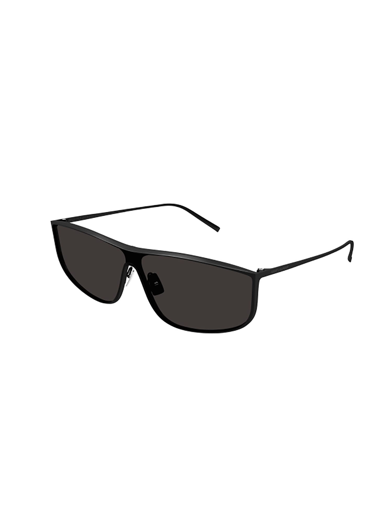 Shop Saint Laurent Sl 605 Luna Sunglasses In Black Black Black