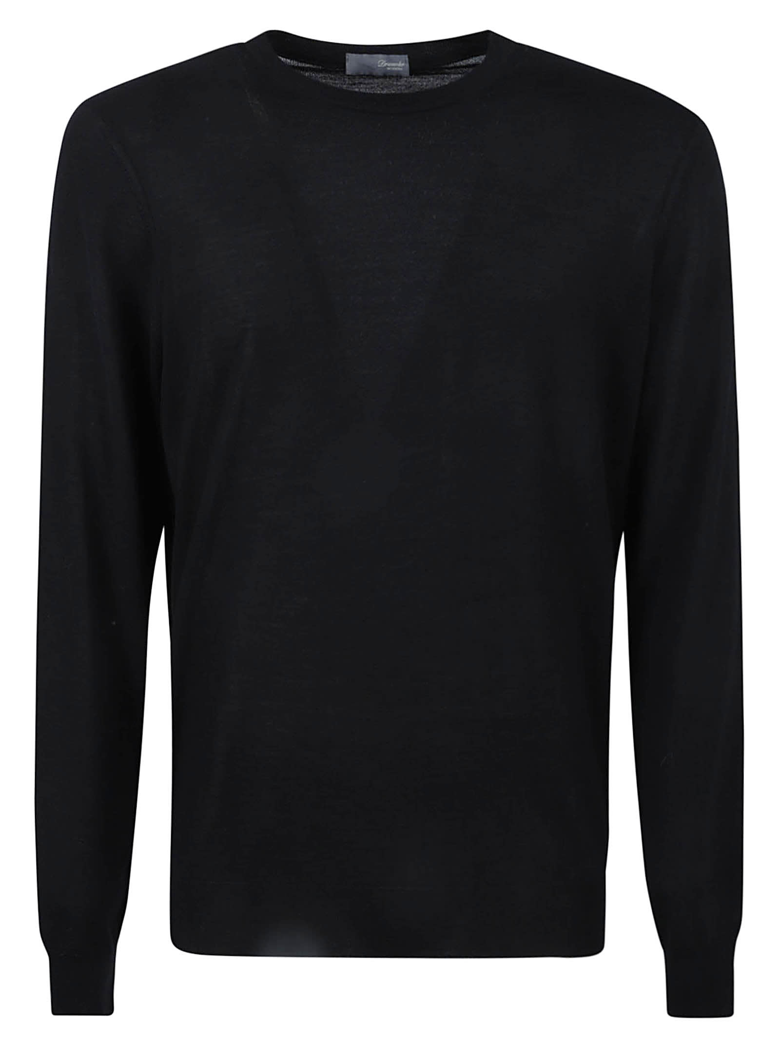 Shop Drumohr Long-sleeved Knit Jumper In Black