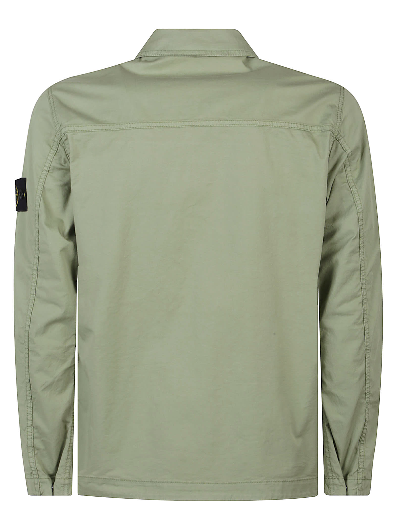 Stone Island Zip-fastening Pocket Jacket In Green