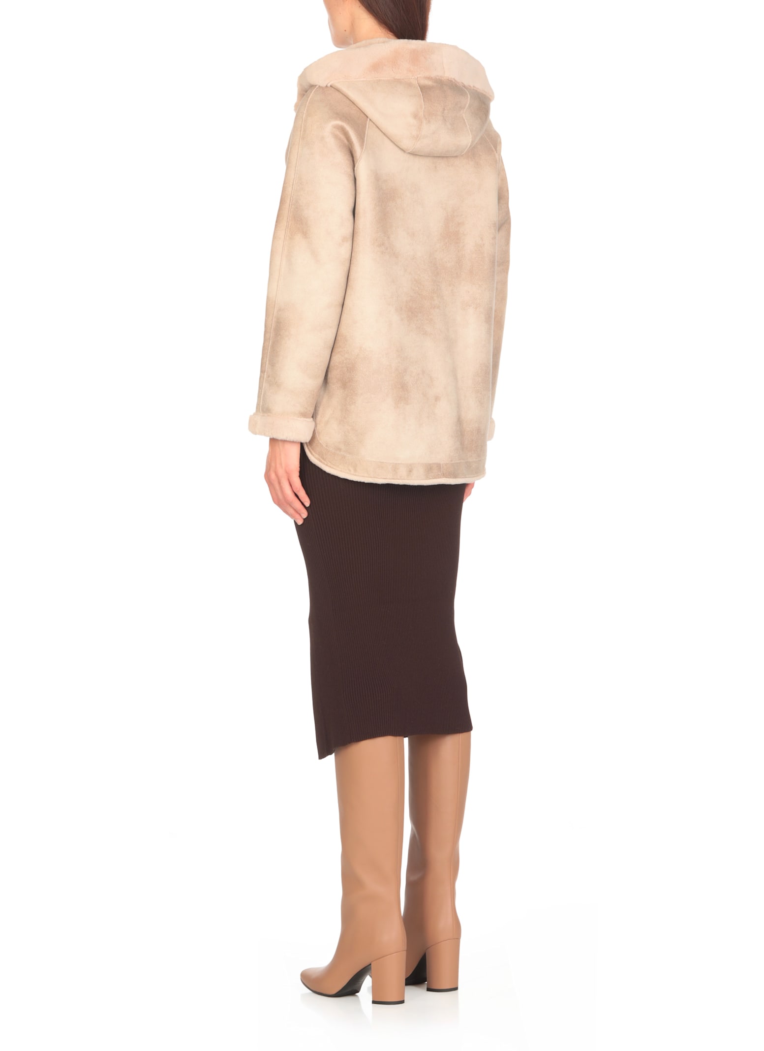 Shop Betta Corradi Reversible Velvet Jacket In Beige