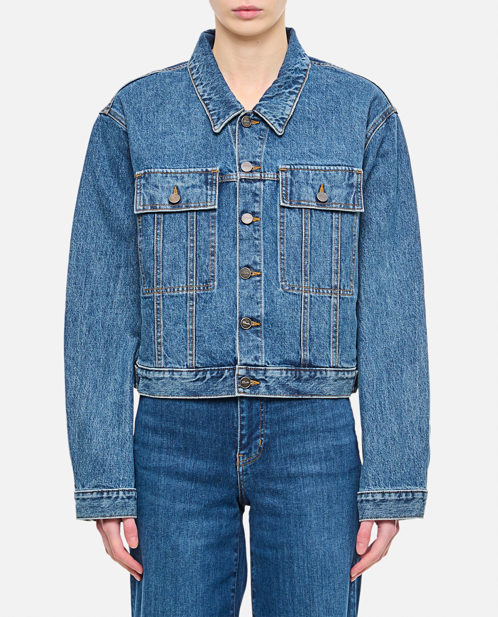 Khaite Saunder Denim Jacket In Blue