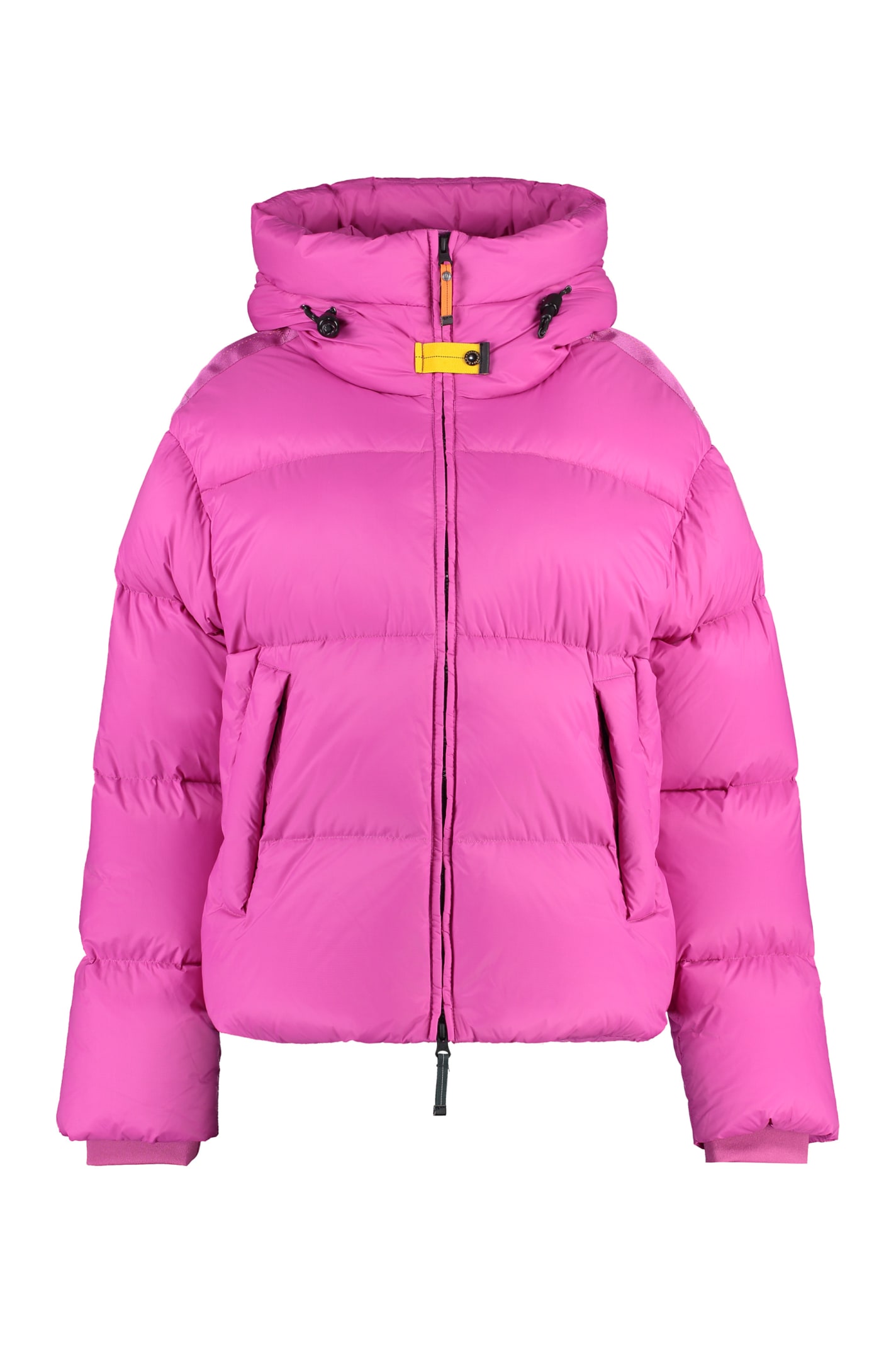 Shop Parajumpers Anya Hooded Full-zip Down Jacket In Fuchsia
