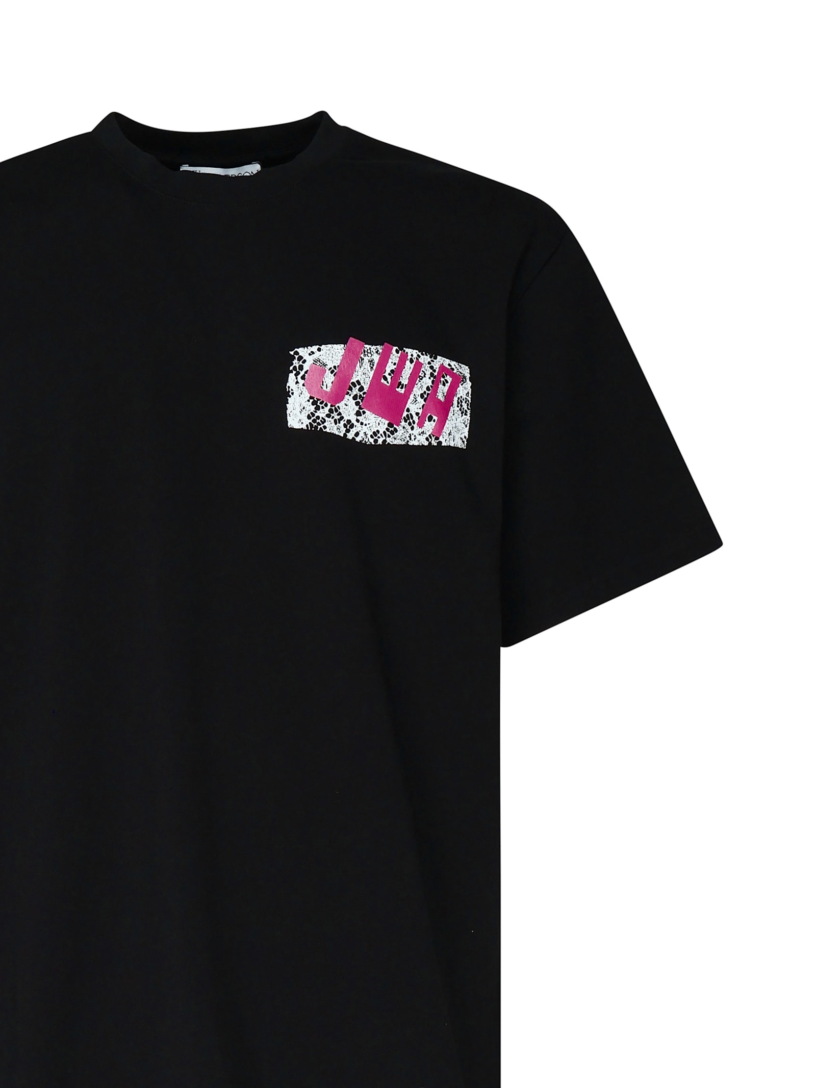 Jw Anderson Jwa Lace Trim T-shirt In Black