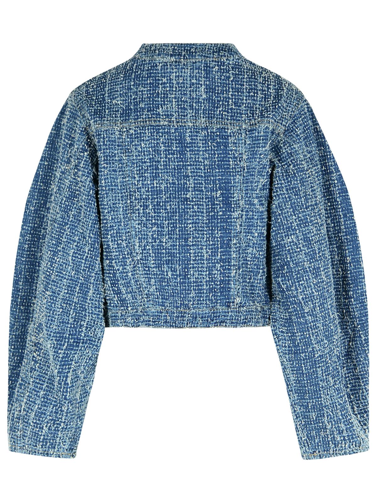 Rotate Birger Christensen Blue Cotton Short Jacket In Blue