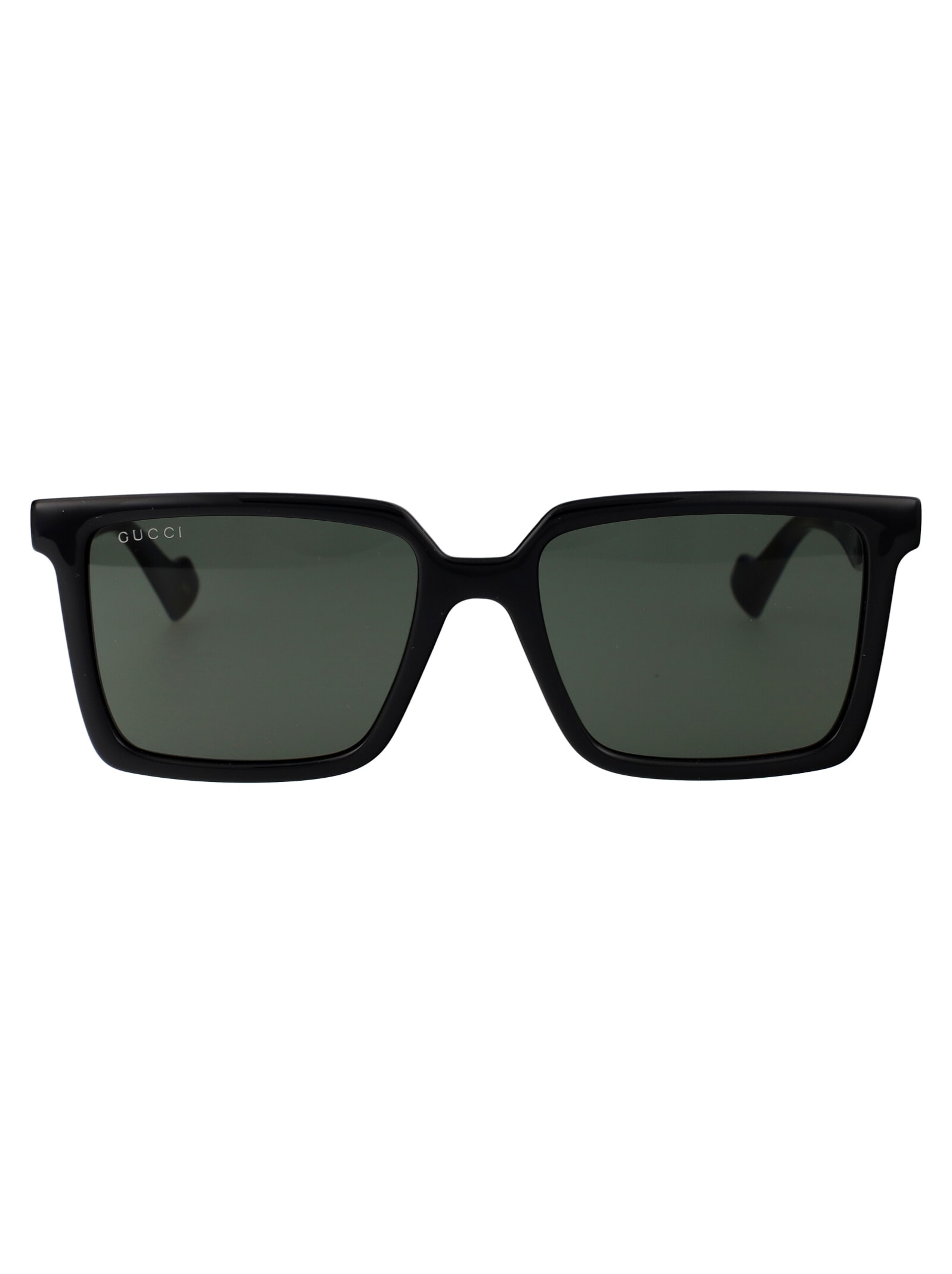 Gucci Black Black Grey Acetate Sunglasses In Black