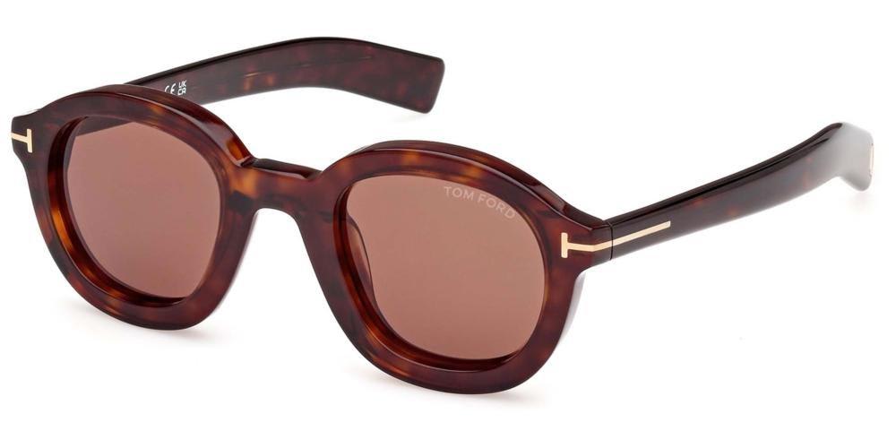 Shop Tom Ford Raffa Oval Frame Sunglasses In 52e