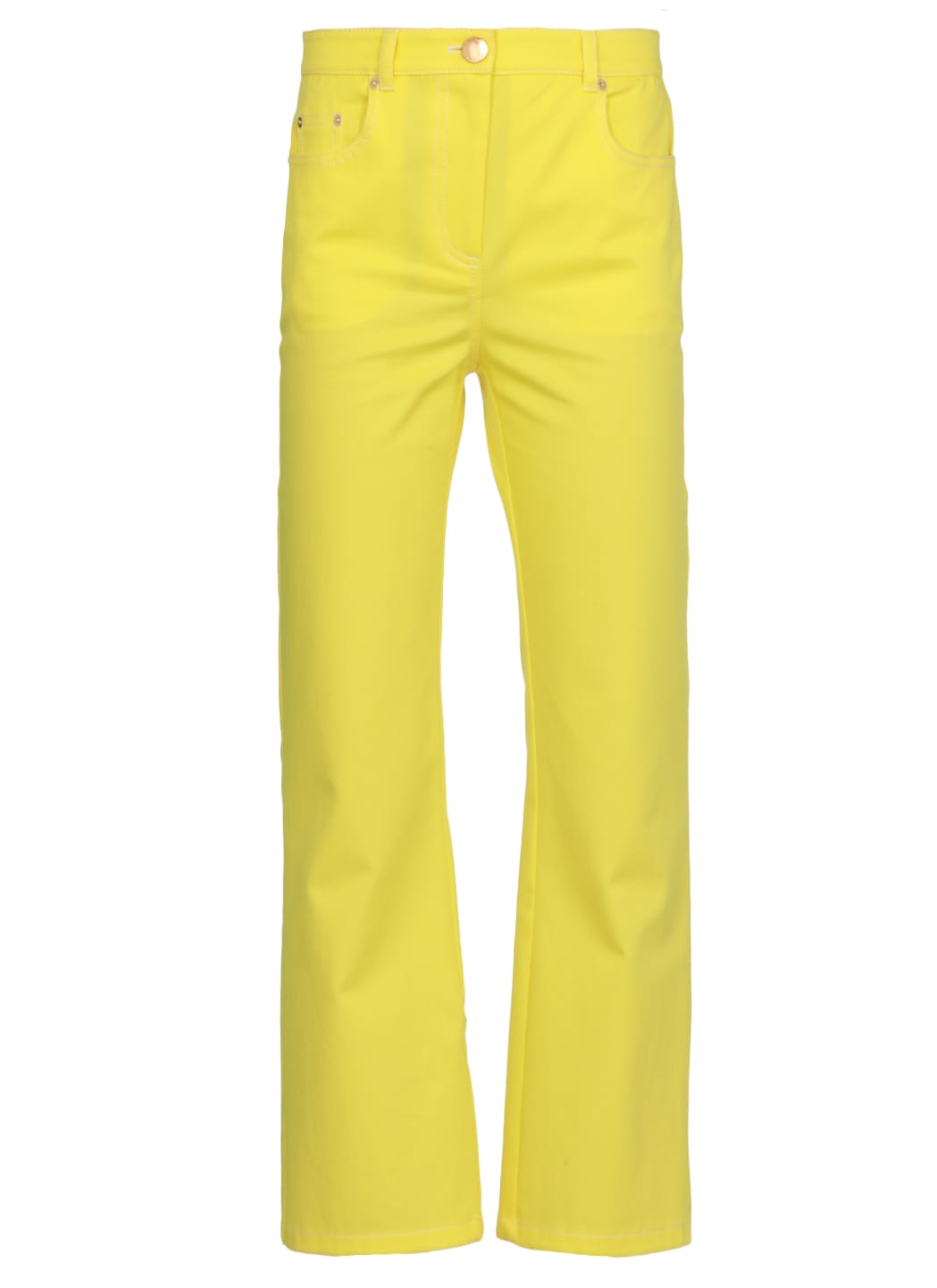 Boutique Moschino Cotton Pants In Yellow